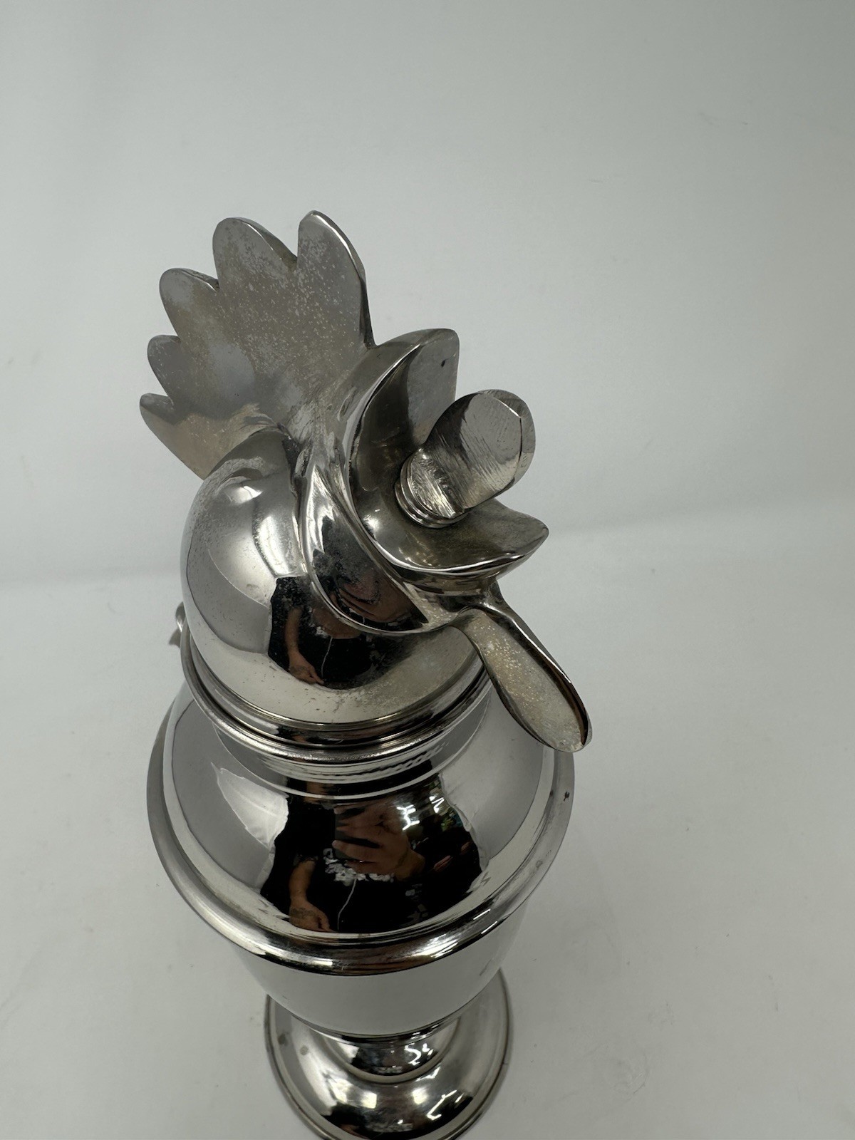 Rooster Cocktail Shaker Restoration Hardware Silver Plate Art Deco Style