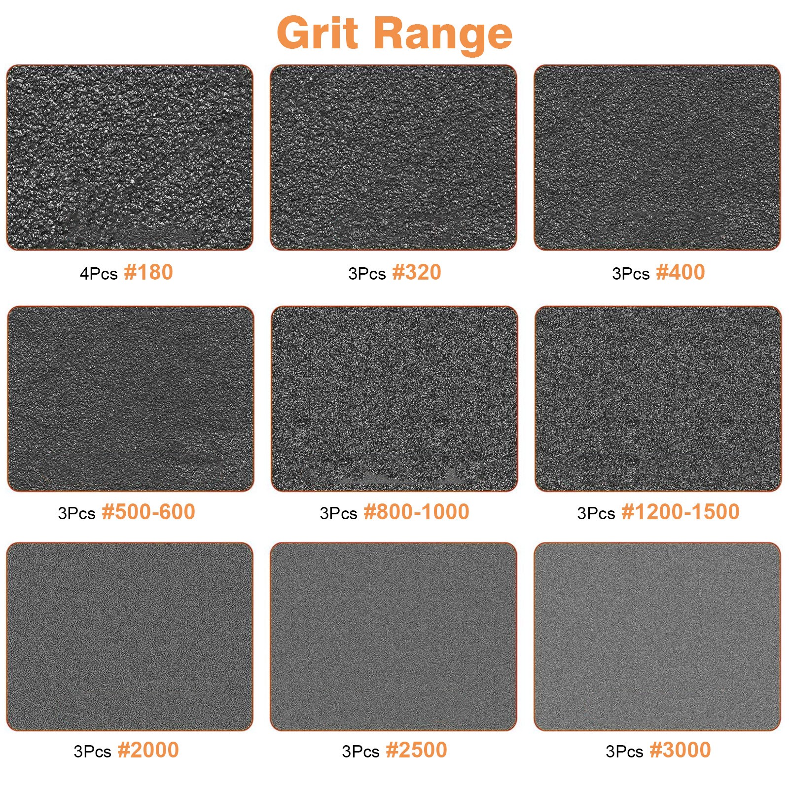 28x Sanding Sponges Set 180-3000Grit Ultra Fine Foam Sandpaper Block Wet Dry Pad