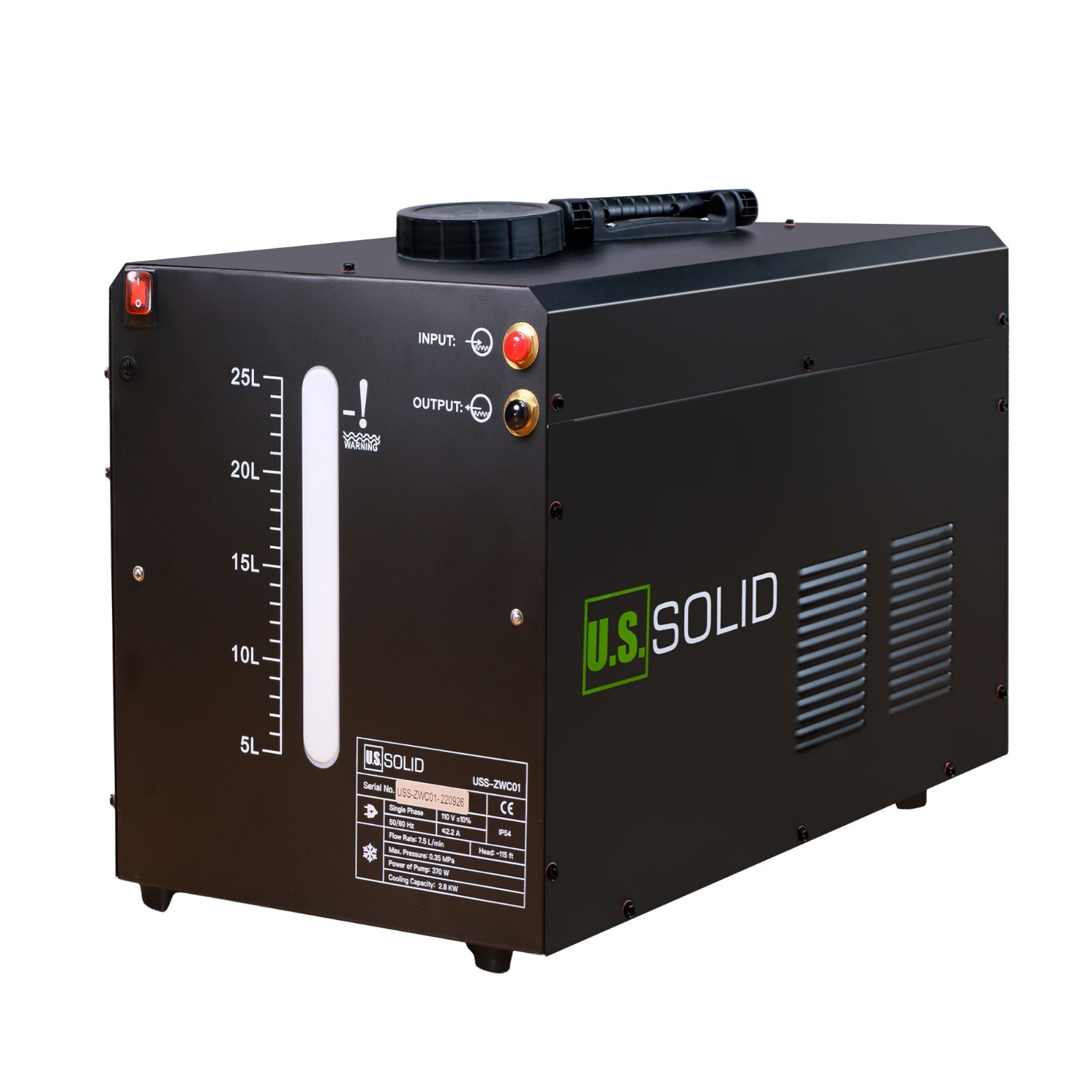 U.S. Solid Tig Water Cooler 25L TIG MIG Welder Torch Water Cooling Machine 370W