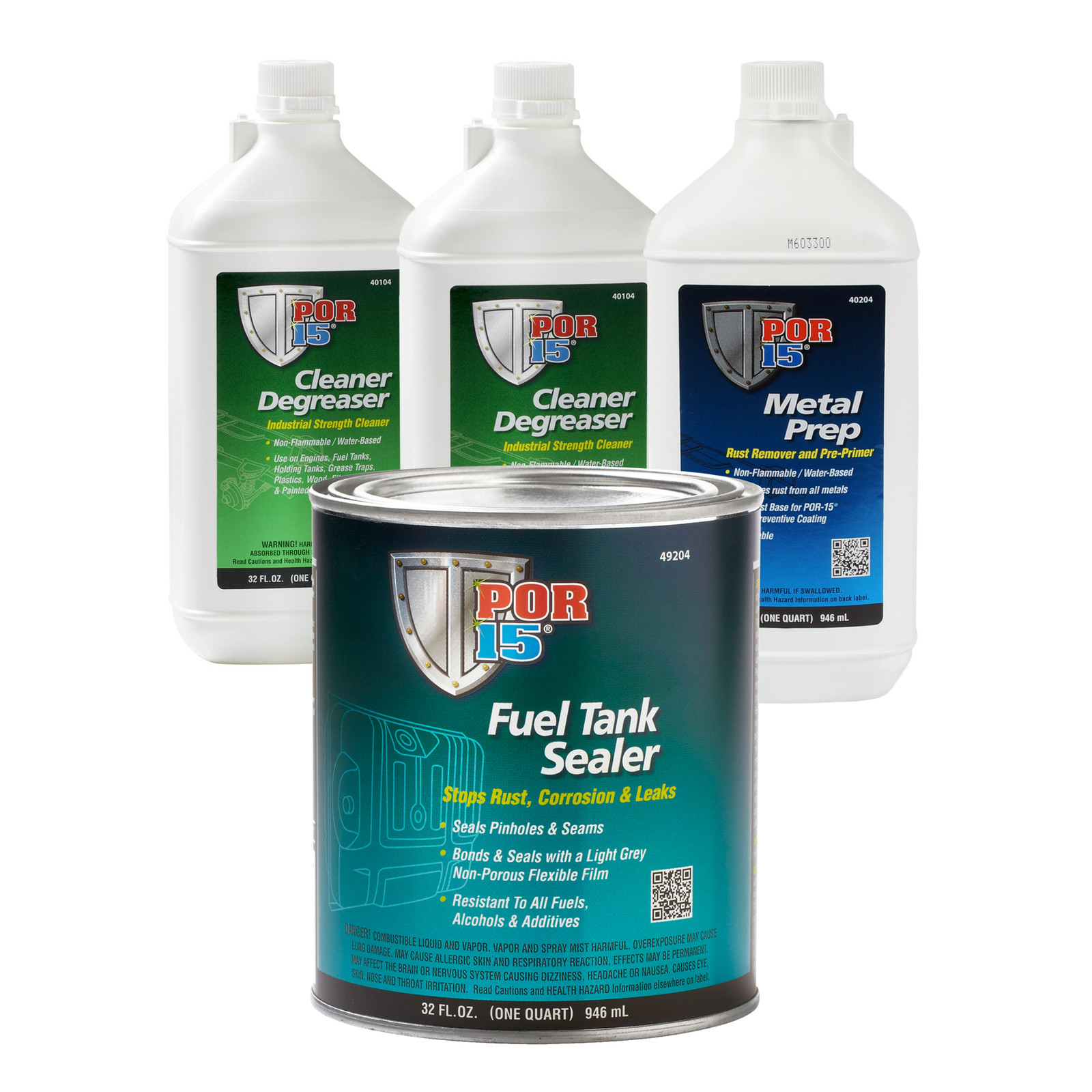 Por-15 49239 Auto Fuel Tank Repair Kit Gas Restoration Rust Remover