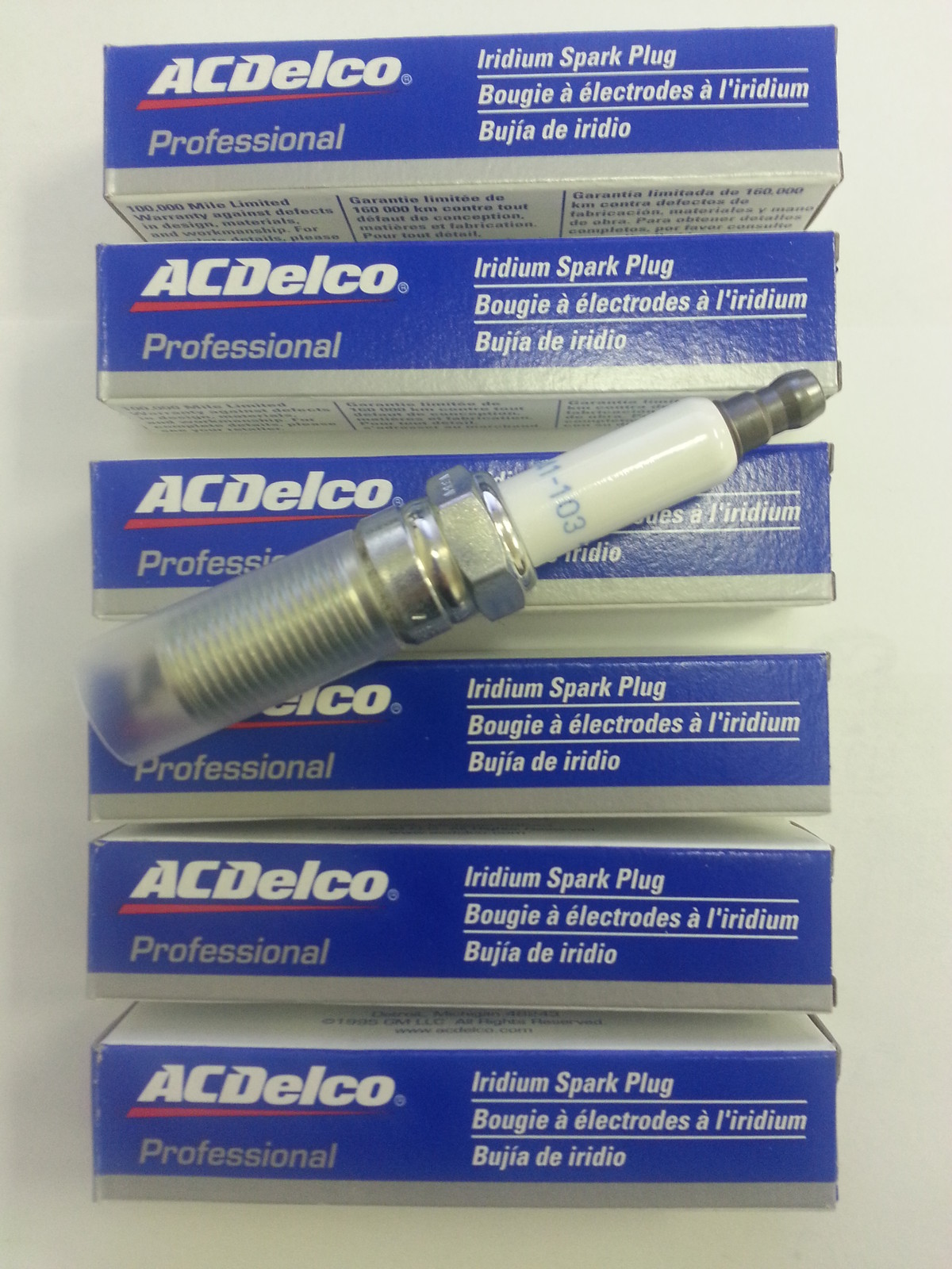 SET OF 6 AC DELCO 41-103 IRIDIUM SPARK PLUGS 12625058