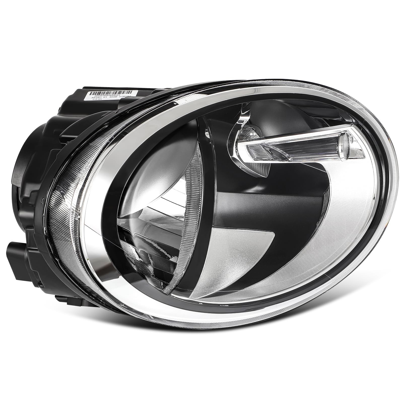Headlight Assembly Fit for Volkswagen BEETLE 2012-2019 Chrome Housing Clear Lens