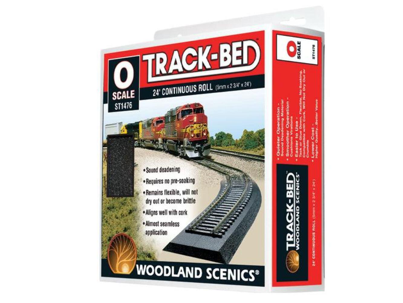 NEW Woodland O Scale Train Tracks Track-Bed Roll 24' ST1476