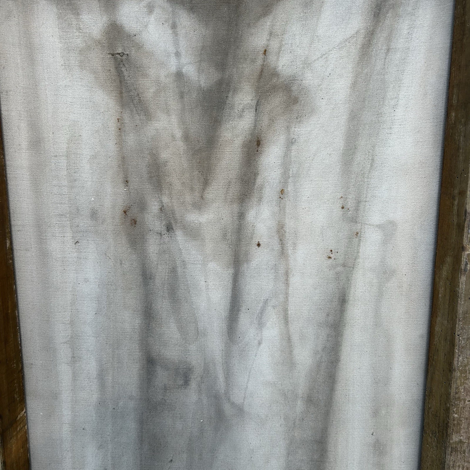 Antique World War 1 Era Medic Stretcher Canvas Gurney Litter WWI Iron Loop Feet