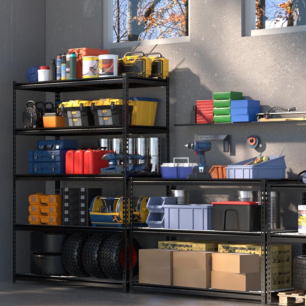 48”Wx 24”Dx72”H Adjustable Heavy Duty Shelving 5Tier Storage Shelves Metal Shelf