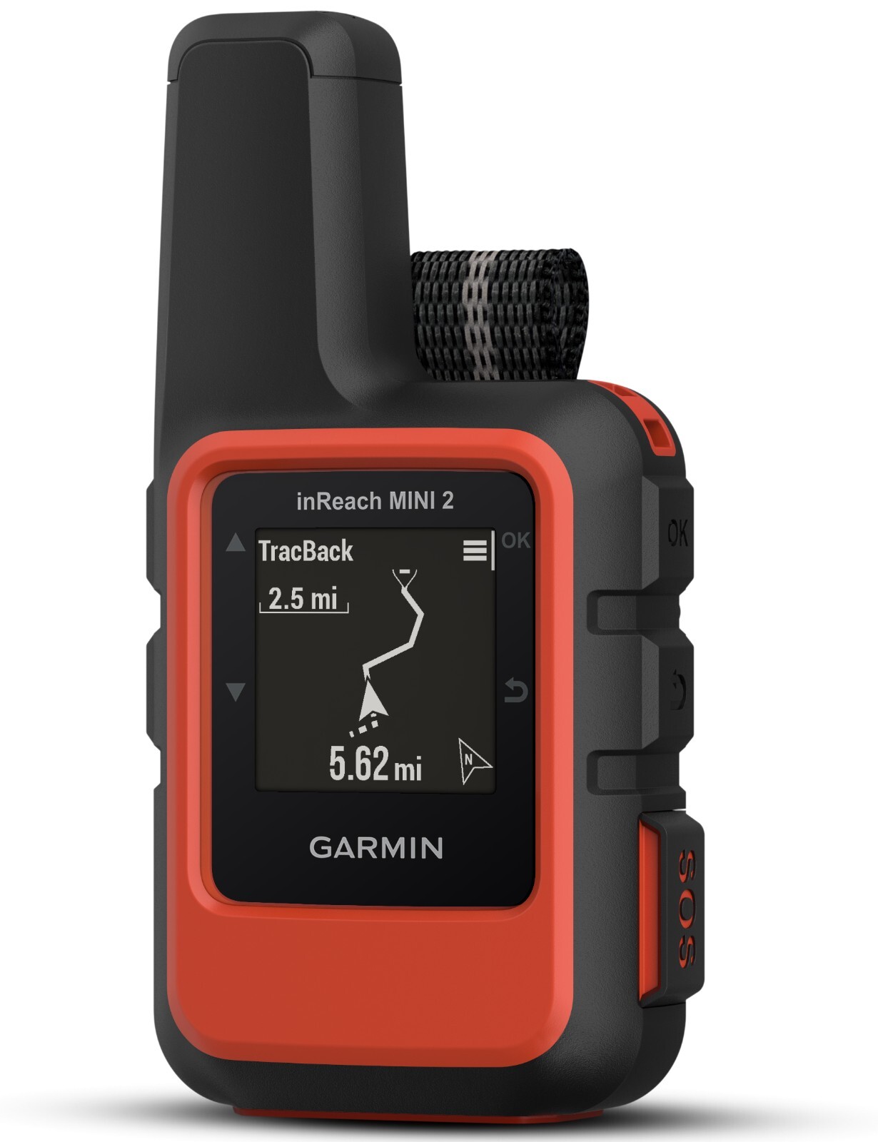 Garmin inReach Mini 2 Compact GPS Satellite Communicator 010-02602-00, Flame Red
