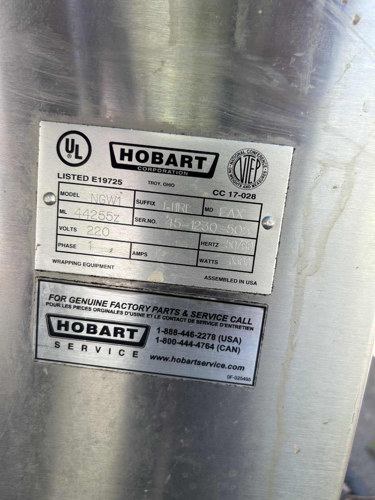 Hobart Meat/Seafood / Deli Wrapping Machine # NGWI