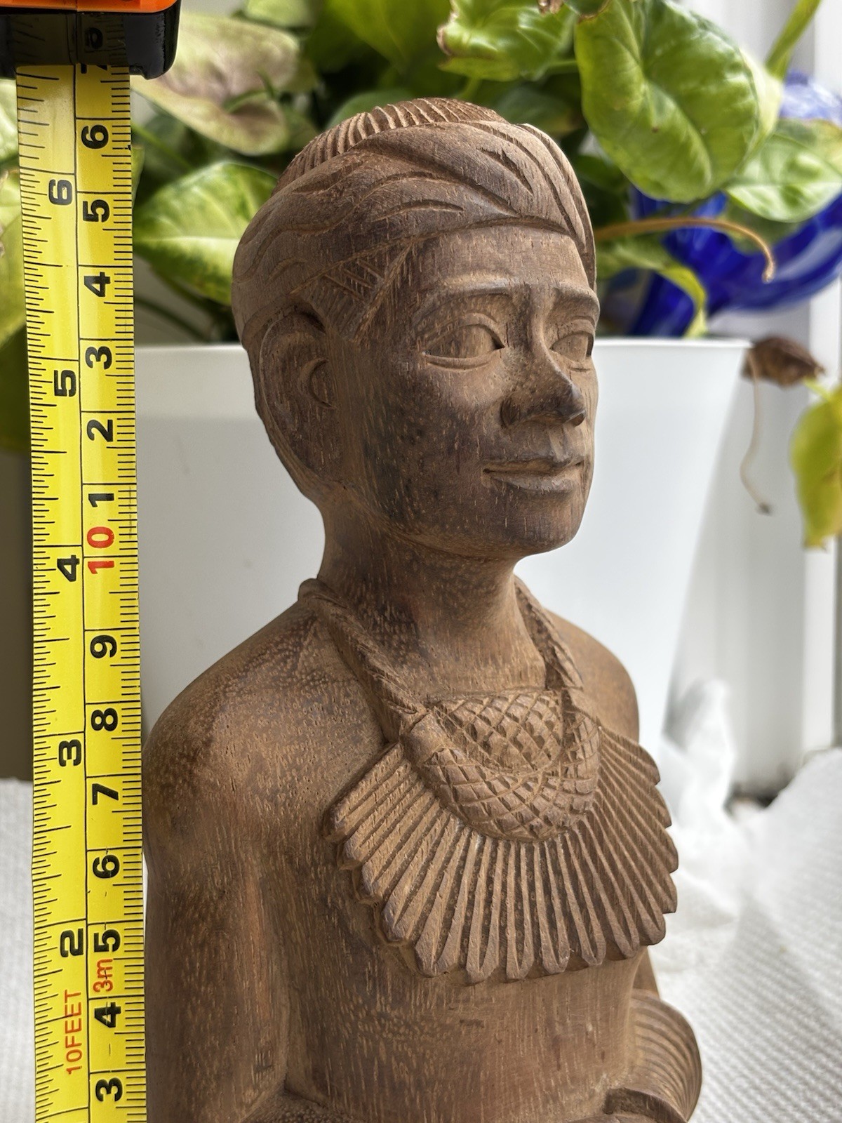 Vintage Hand Carved Figure Native Warrior