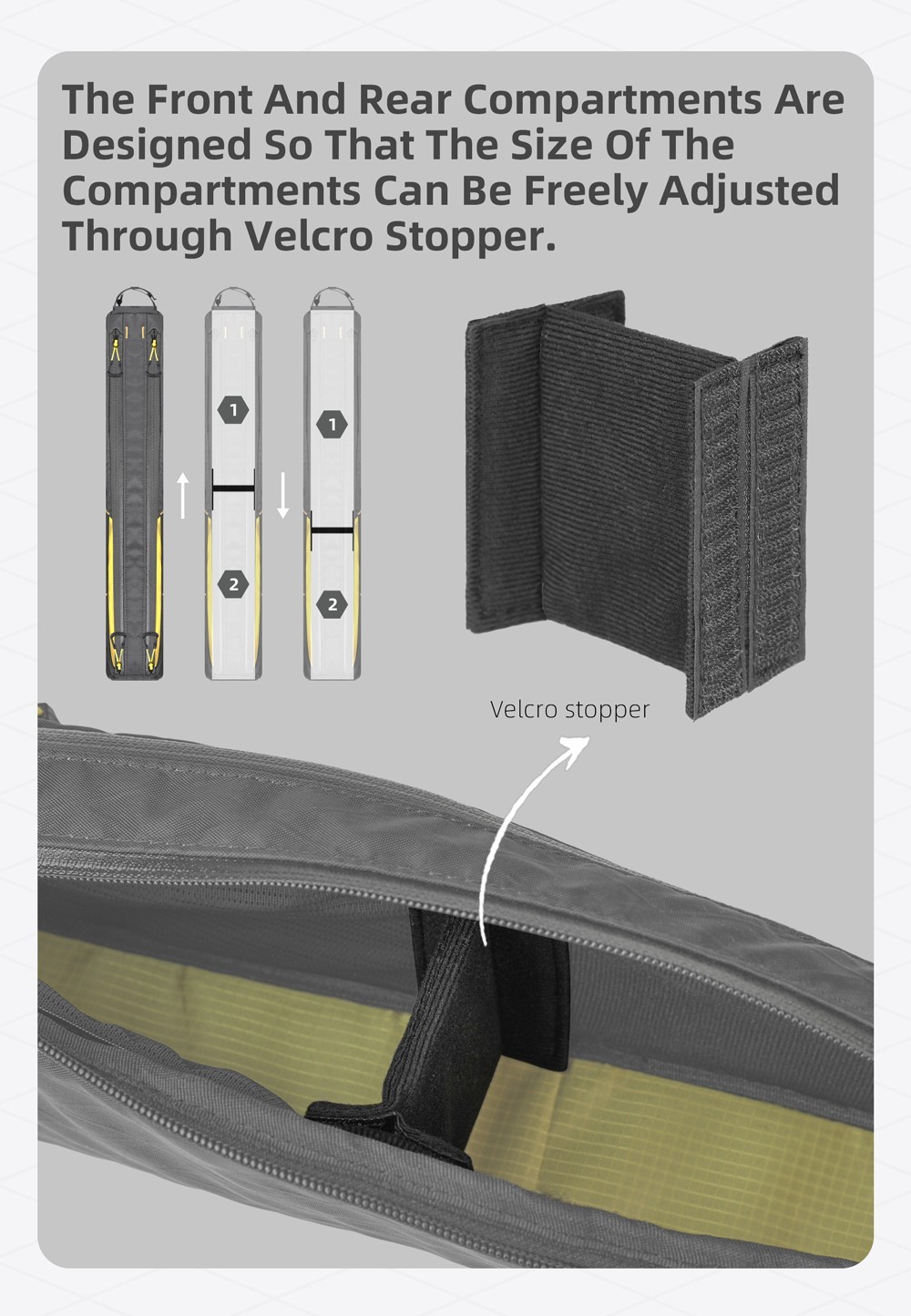 Rhinowalk BIke Large Top Tube Bag Water-Resistant Bikepack For MTB&Road Bike 1pc