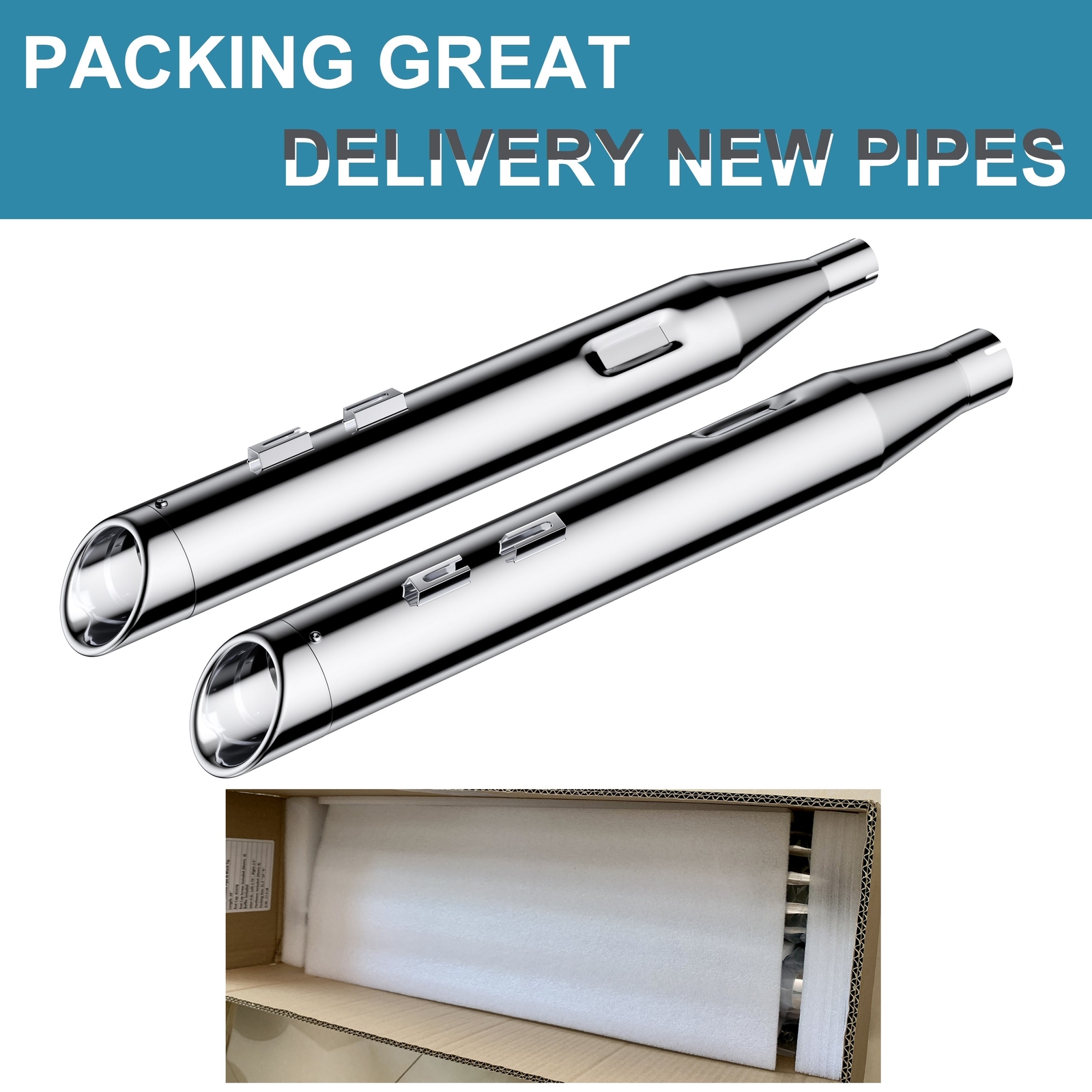 SHARKROAD 4.5 Slip Ons For 2017-UP Harley Touring Exhaust, Road Glide Mufflers