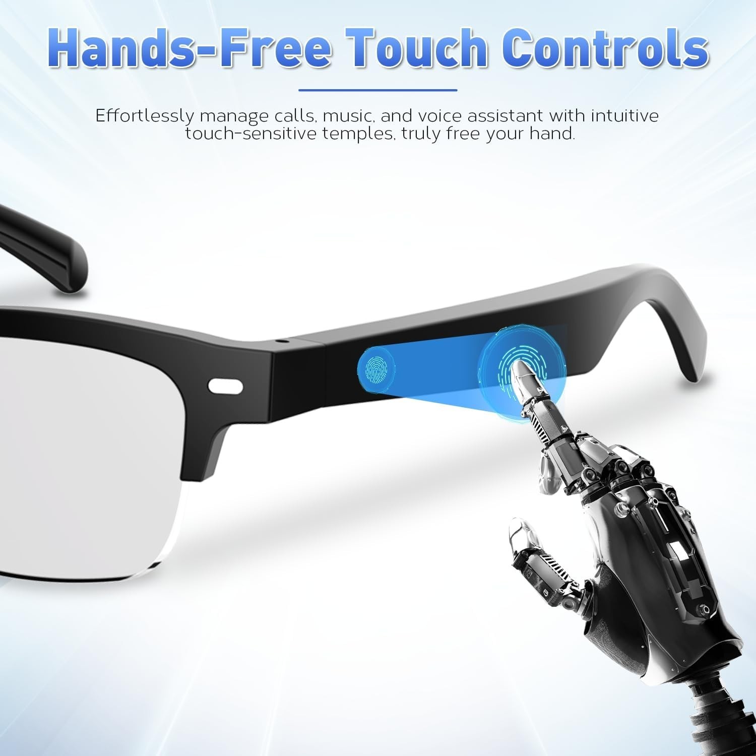 Smart Glasses AI Bluetooth Glasses 144+ Translation for Men & Woman Work Travel