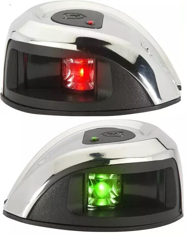 Attwood LIGHTARMOR 1NM LED Stainless Steel Bow Navigation BOTH Lights - NV1011SS
