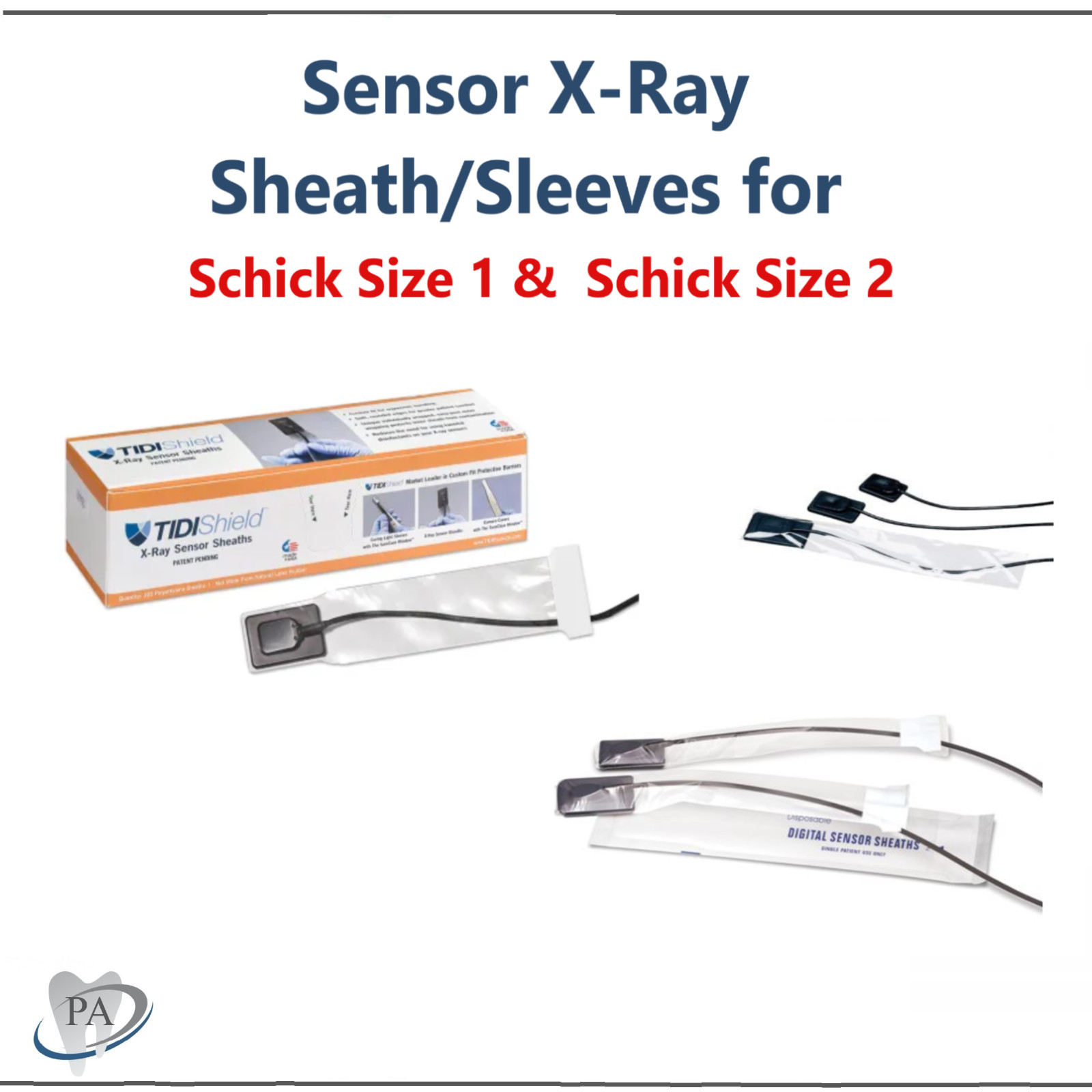 Dental Digital X-Ray Sensor Sleeve Sensor Cover For Shick 1 or Shick 2, 500/Bx