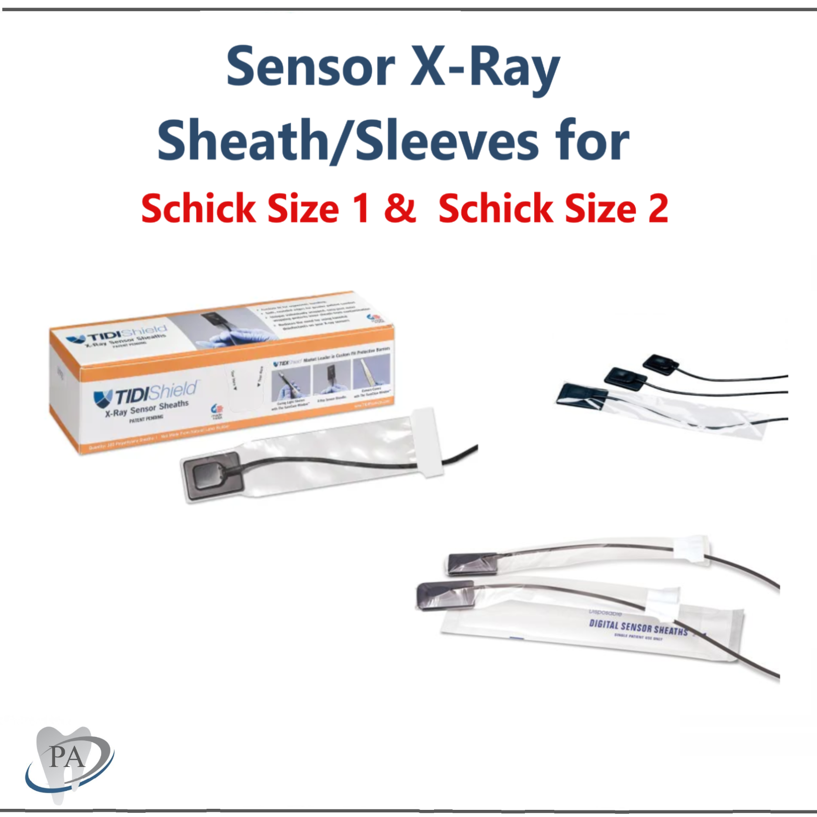 Dental Digital X-Ray Sensor Sleeve Sensor Cover For Shick 1 or Shick 2, 500/Bx