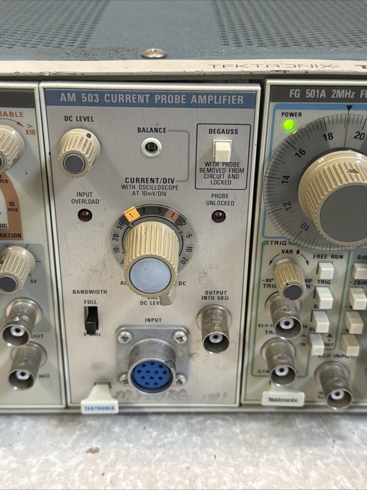 Tektronix TM503 Mainframe w/ FG501A Function Generator AM503, and PG501