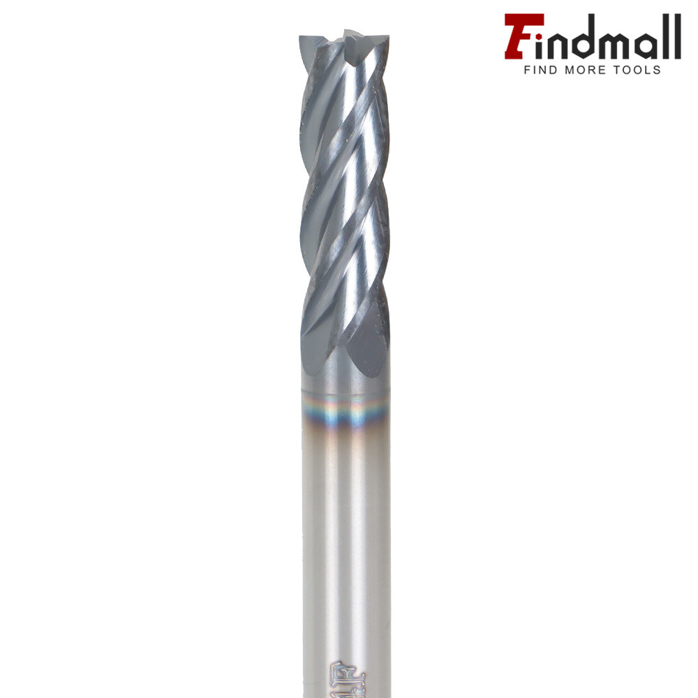 Findmall 5 PCS 3/16" SHANK DIAMETER 4 FLUTE CARBIDE END MILL - TiALN COATED