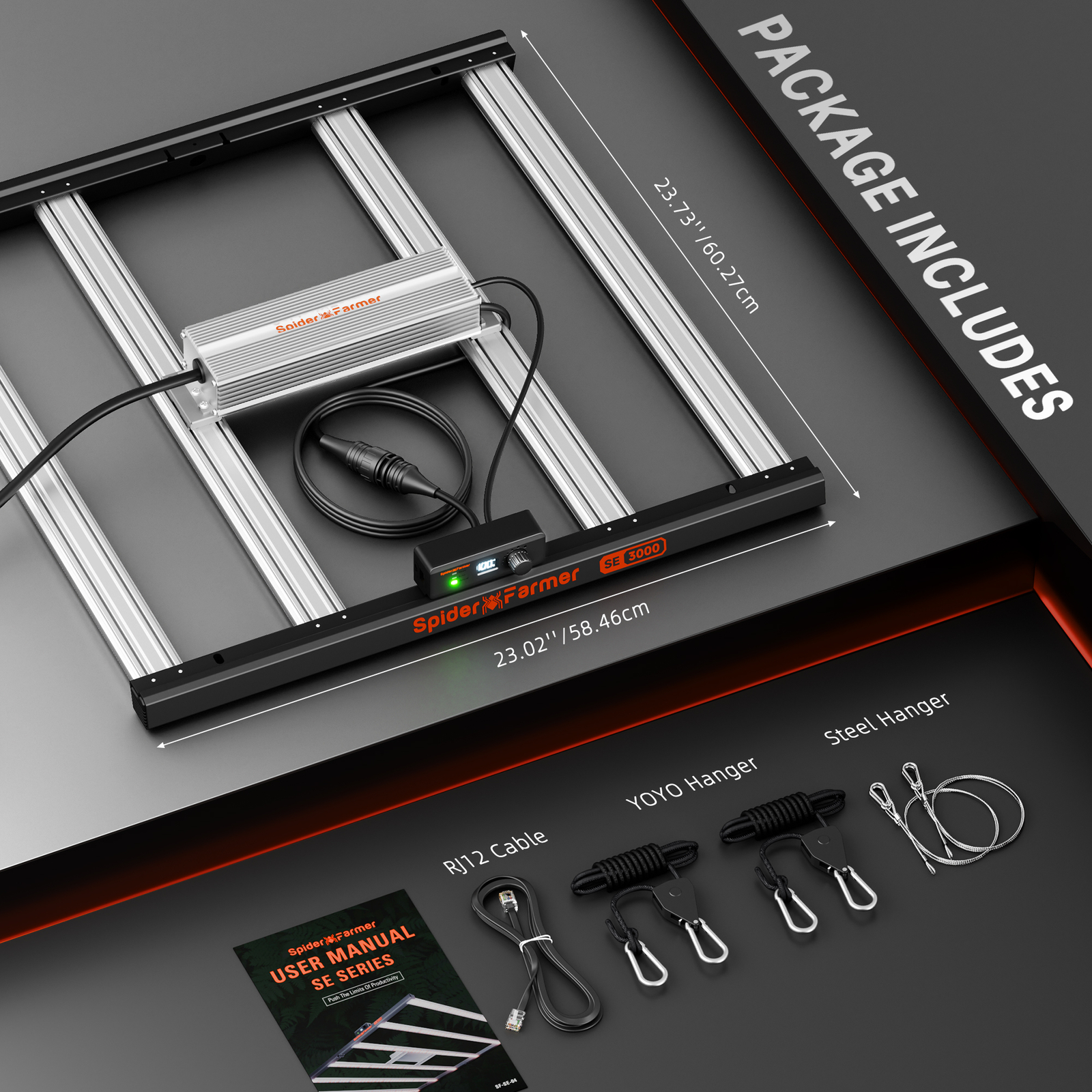 Spider Farmer SE3000 LED Grow Light Bar Samsung Full Spectrum Indoor Plant