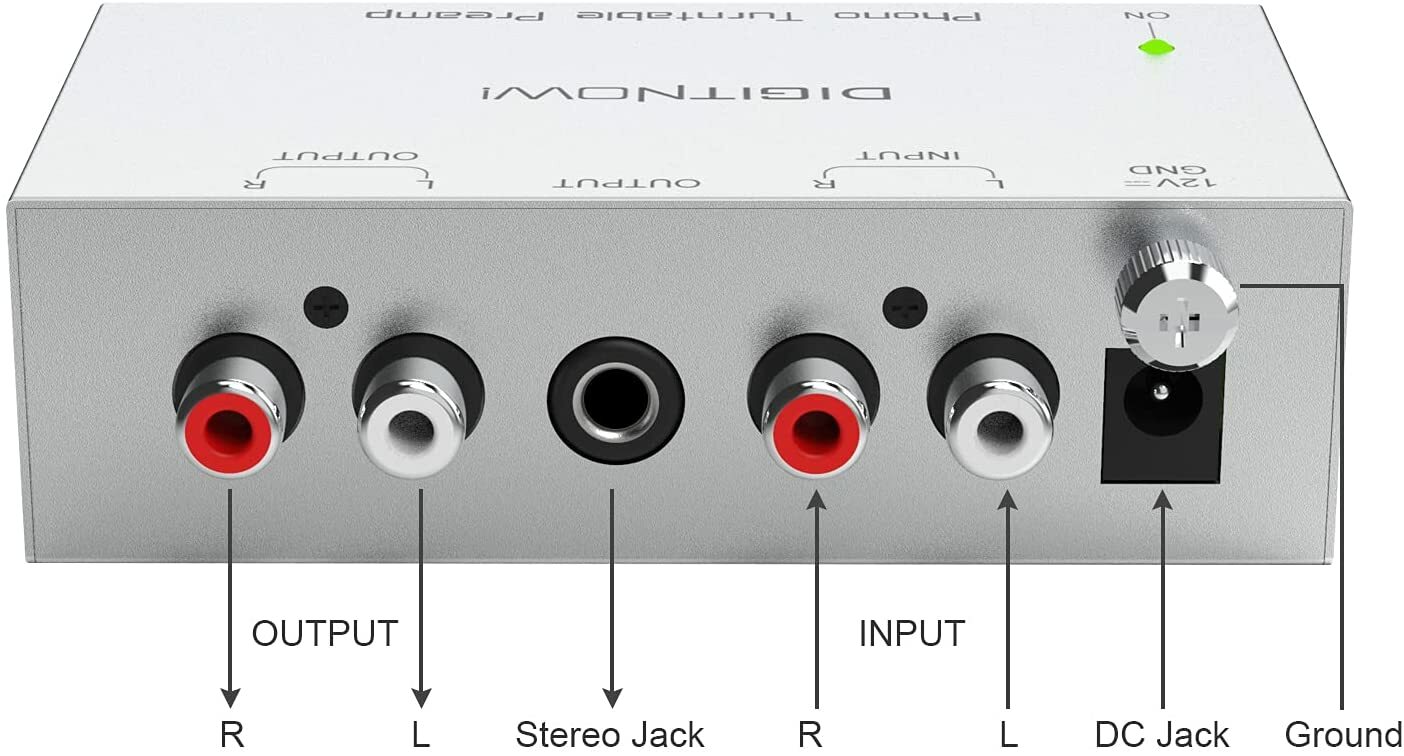 Phono Turntable Preamp- Mini Electronic Audio Stereo Phonograph Preamplifier RCA