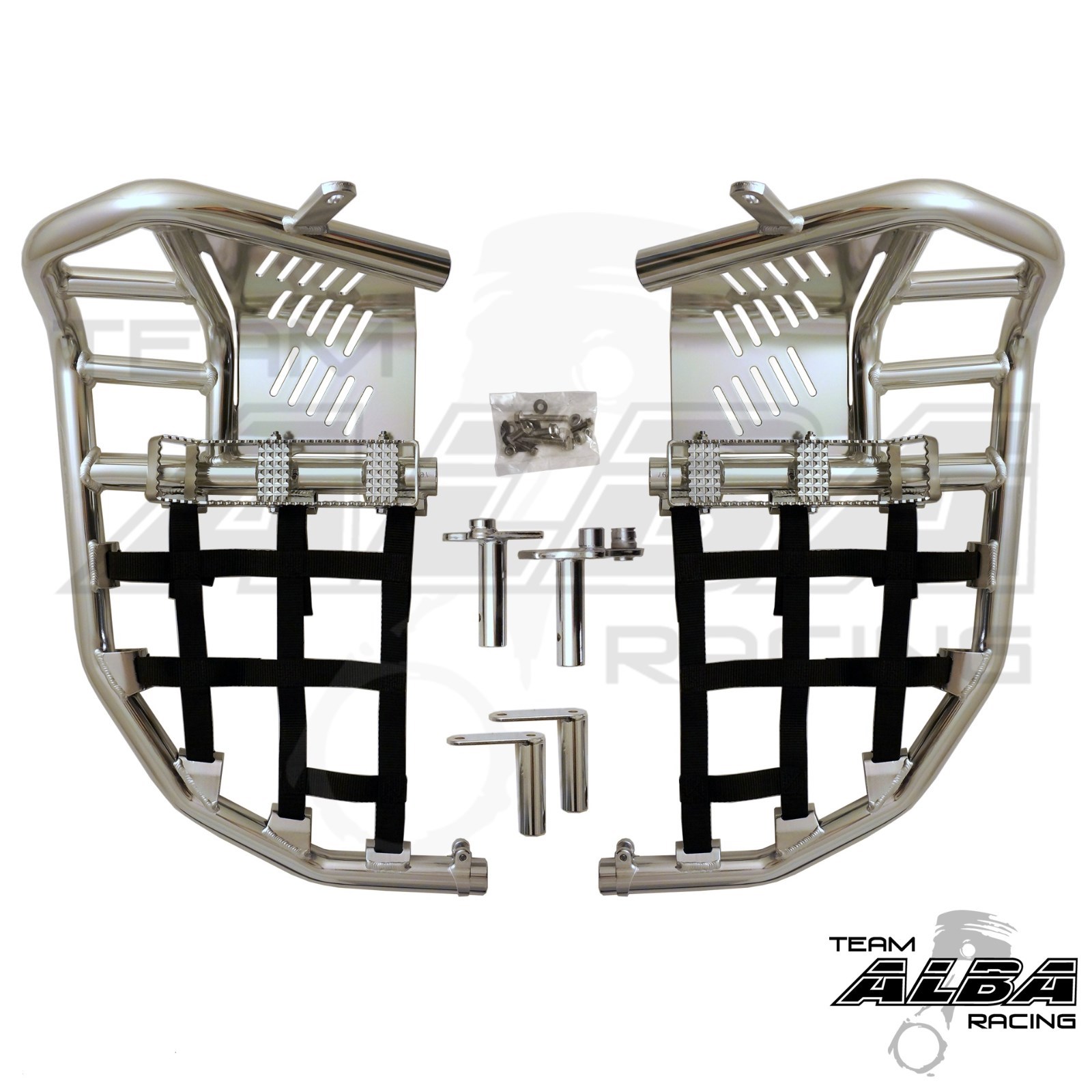 Yamaha Raptor 250 250R 125 125R  Nerf Bars Pro Peg  Alba Racing Sil bk 192 T7 SB