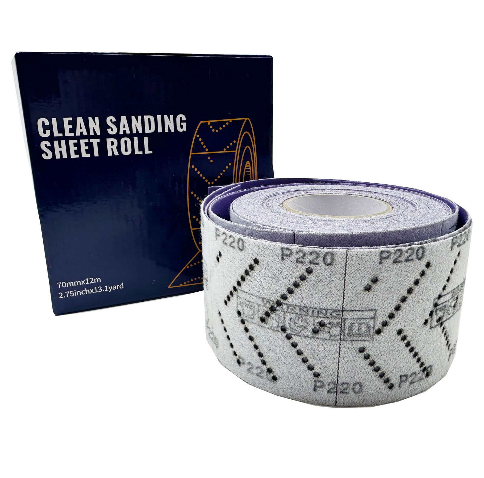 1 Roll 70mmx12m Automotive Clean Ceramic Sanding Sheet Roll P400 for Woodworking