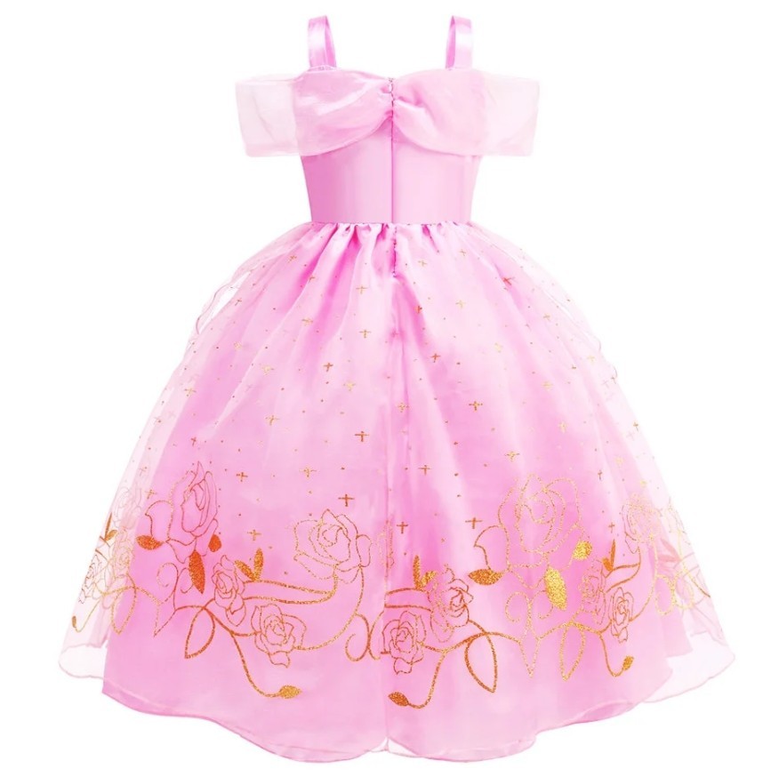 NEW Princess Aurora Sleeping Beauty Dress Girls Halloween Costume