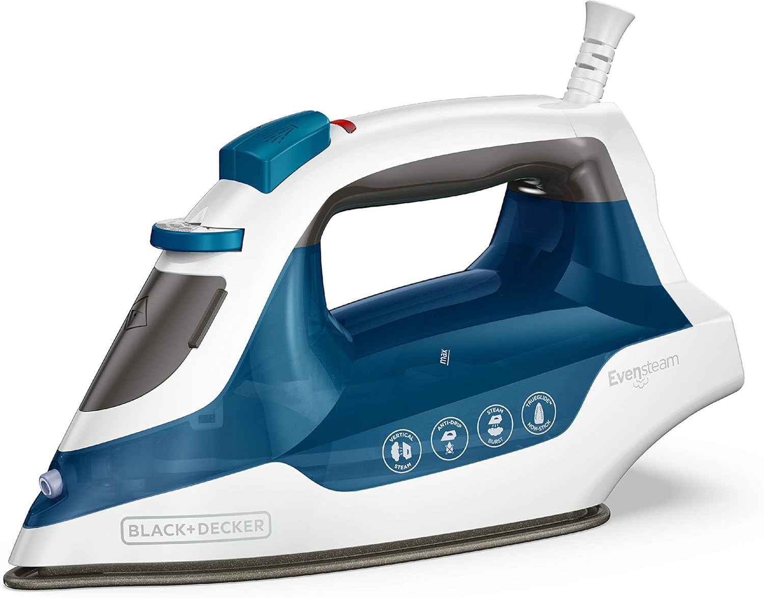 BLACK+DECKER Compact Easy Steam Iron with Non-Stick Soleplate and Vertical Steam