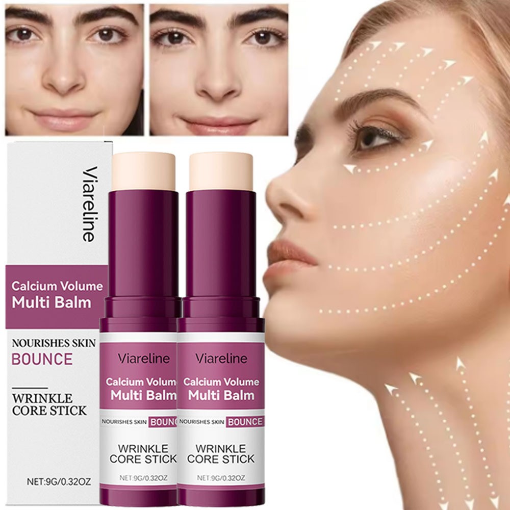 2 Pack Calcium Volume Multi Balm, Wrinkle Core Stick, Hydrating Firm, Anti-aging
