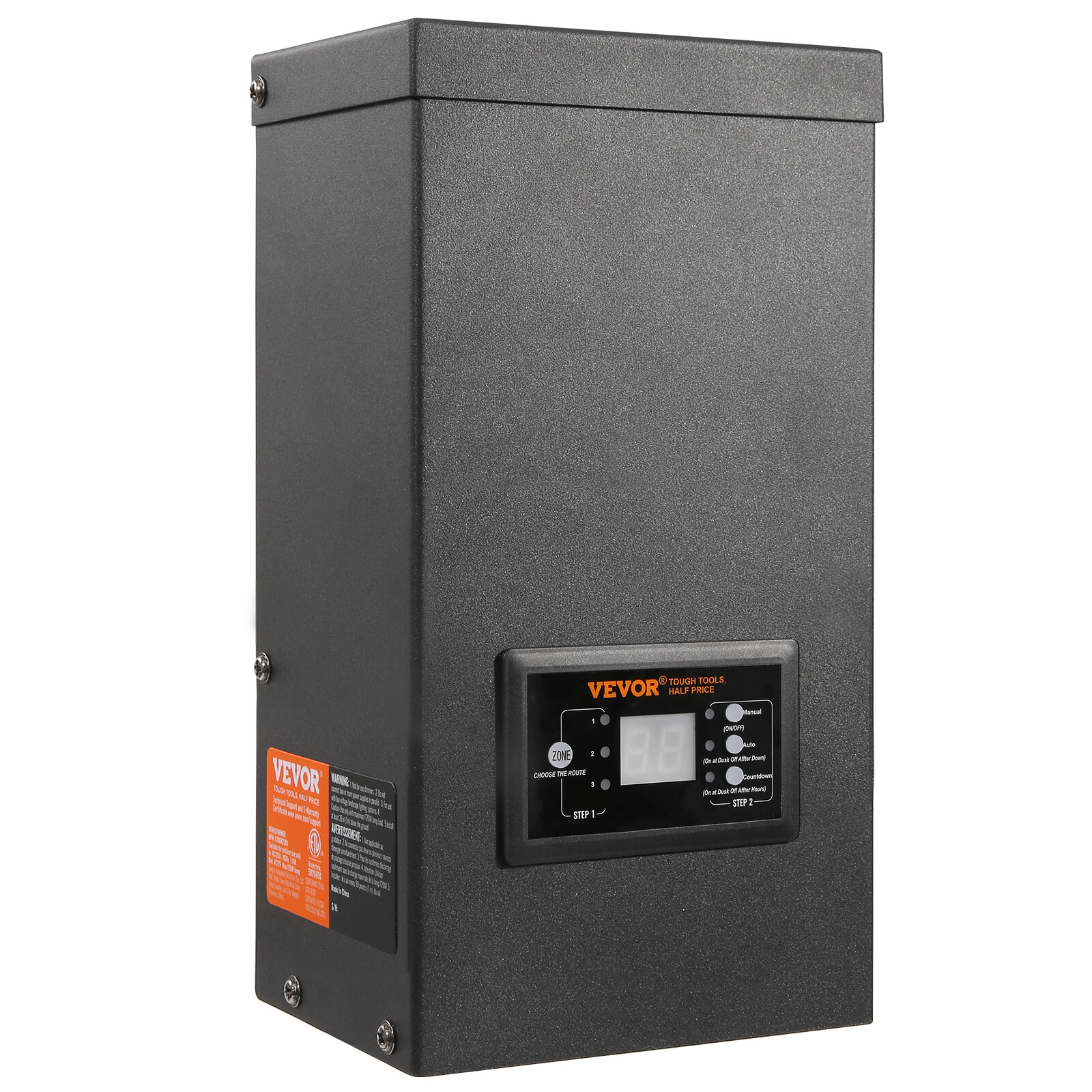 VEVOR 600W Low Voltage Landscape Transformer with Timer and Photocell Sensor