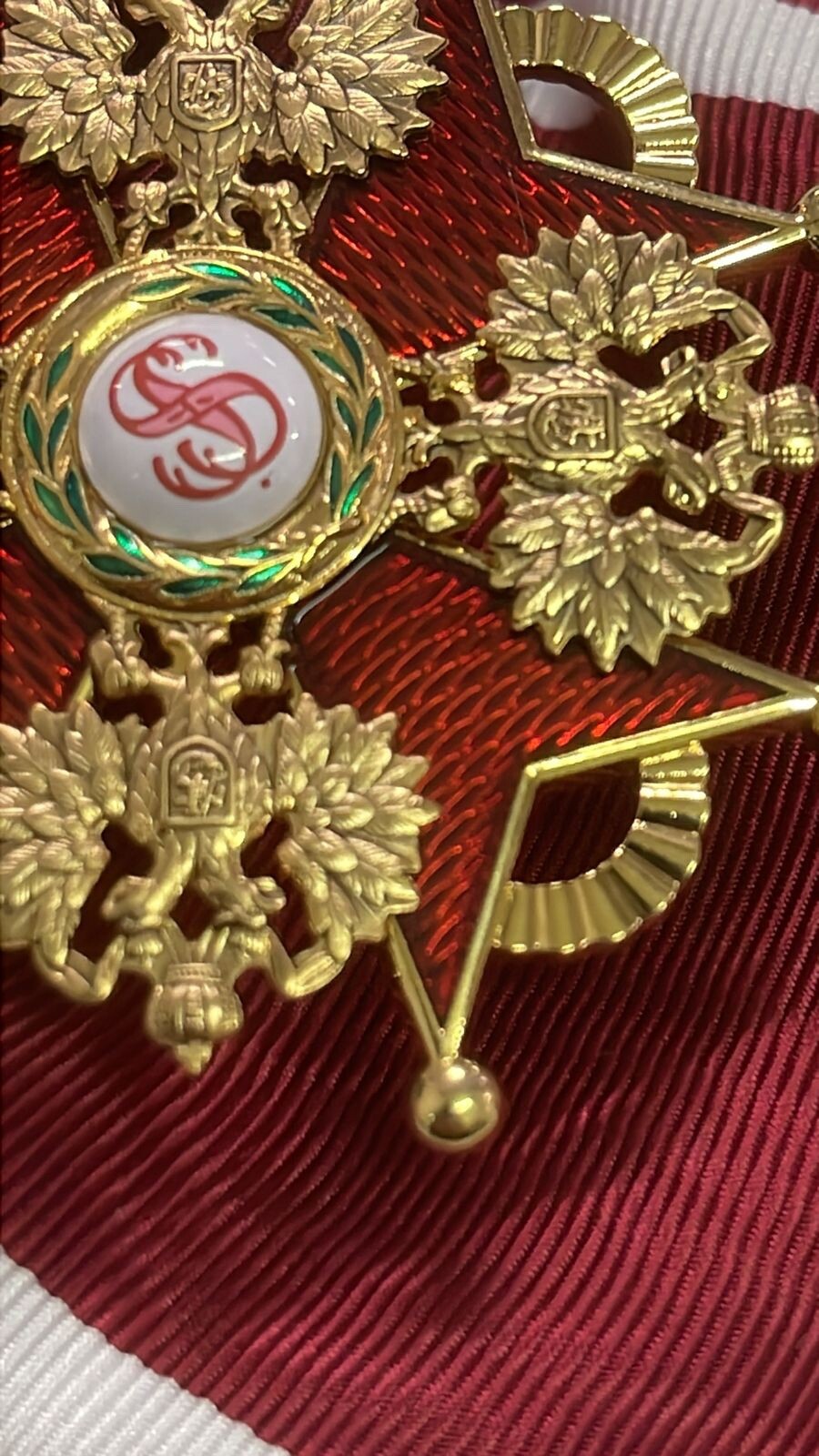 Order of St. Stanislaus 1st Cl. with sash. Russian Imperial award 1855 1917