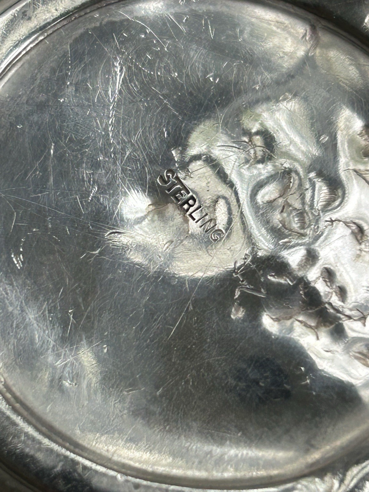 Antique STERLING Silver Baby Cup Heavy Engr. C.A.F.,Jr. May 15, 1910 89.4 Grams