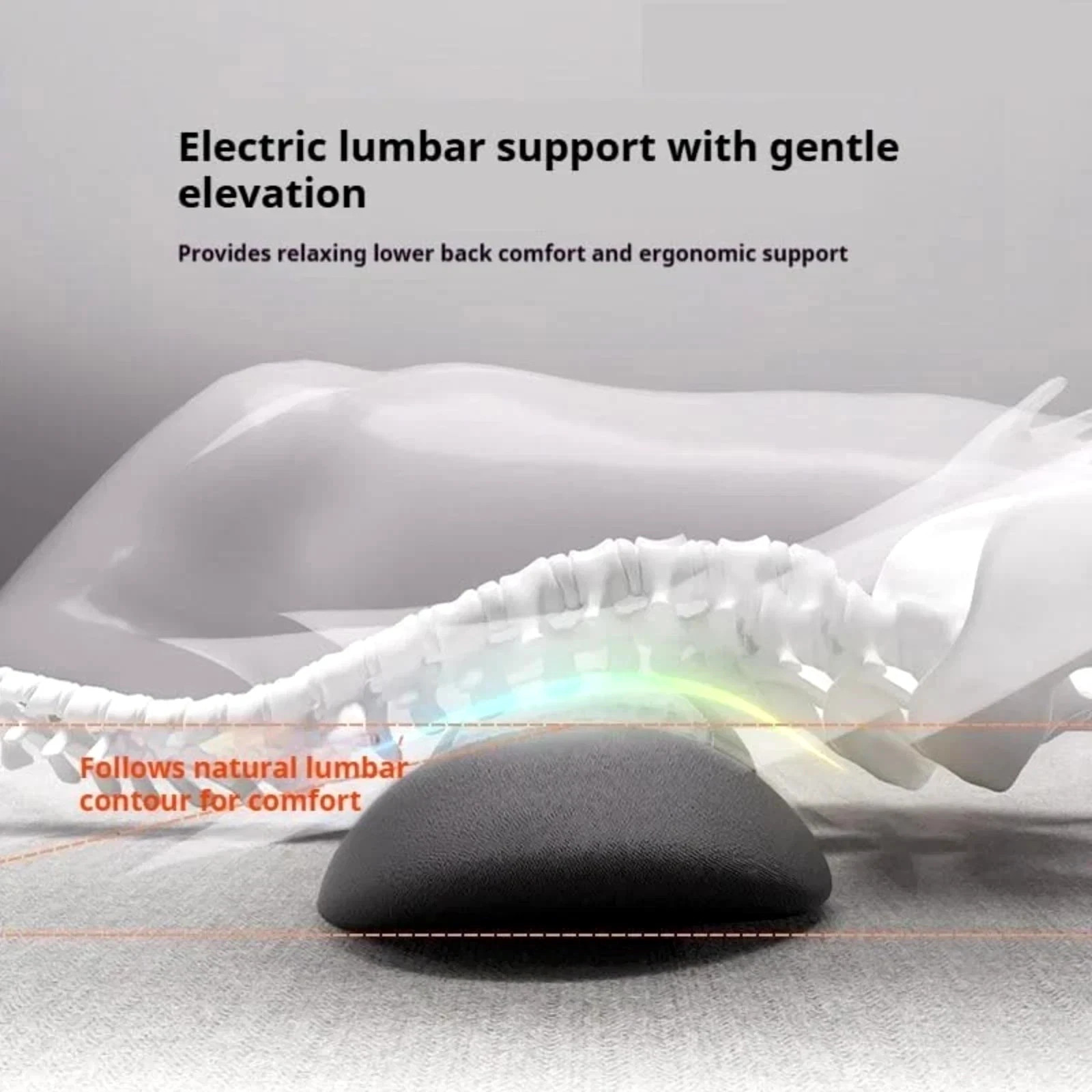 3 In 1 Electric Lumbar Support Pillow Smooth Spine Triple Fusion Back Massager