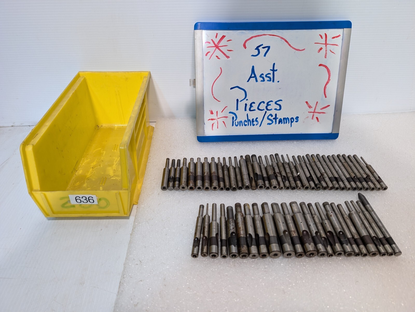 Lot of 57 Dayton Assorted Jektole Precision Pierce Die Punches, No Wax