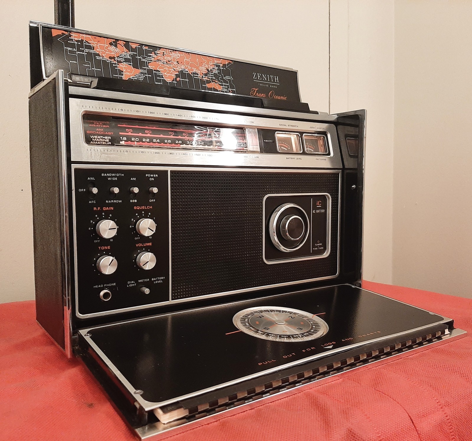 Fully Serviced-Washed+New Lamps-ZENITH ROYAL R7000-2 7000 AM/FM Shortwave Radio