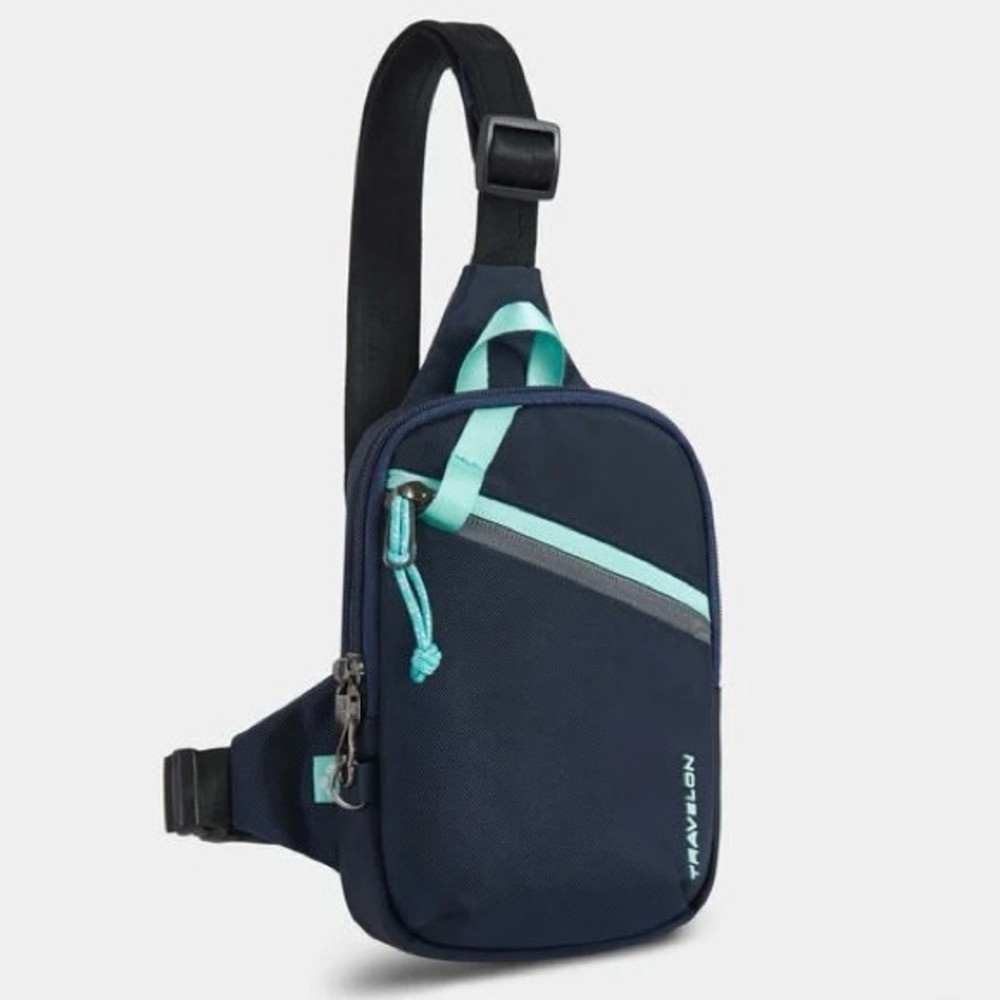 Travelon Anti-Theft Greenlander Compact Sling Bag, Galaxy Blue