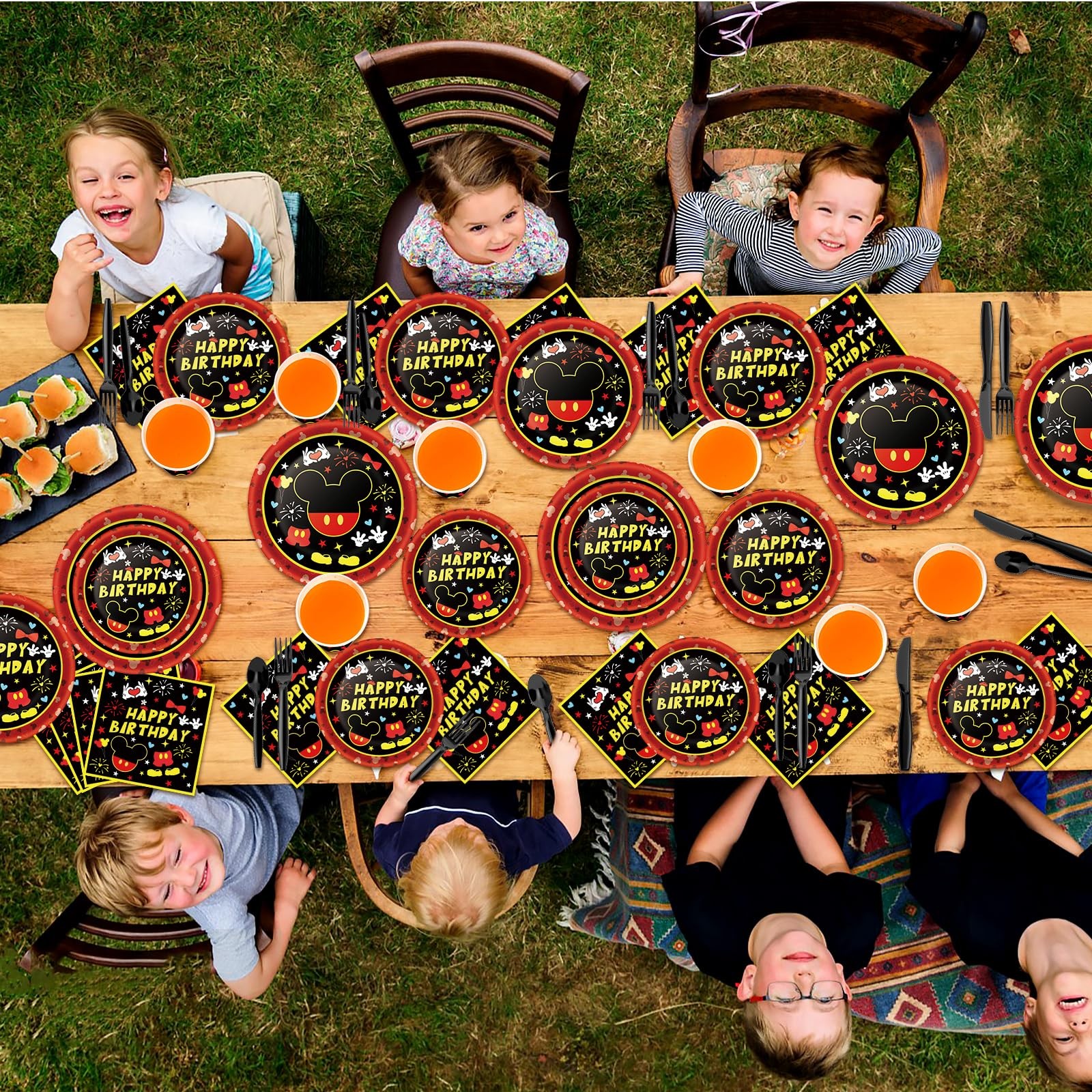 350PCS Mouse Party Supplies for 50 Guests,Mouse Party Decorations Include