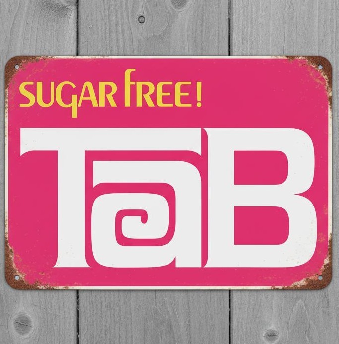 Sugar Free Tab 8 x 12 Vintage Novelty Metal Sign Shrink-wrapped Made In USA New!