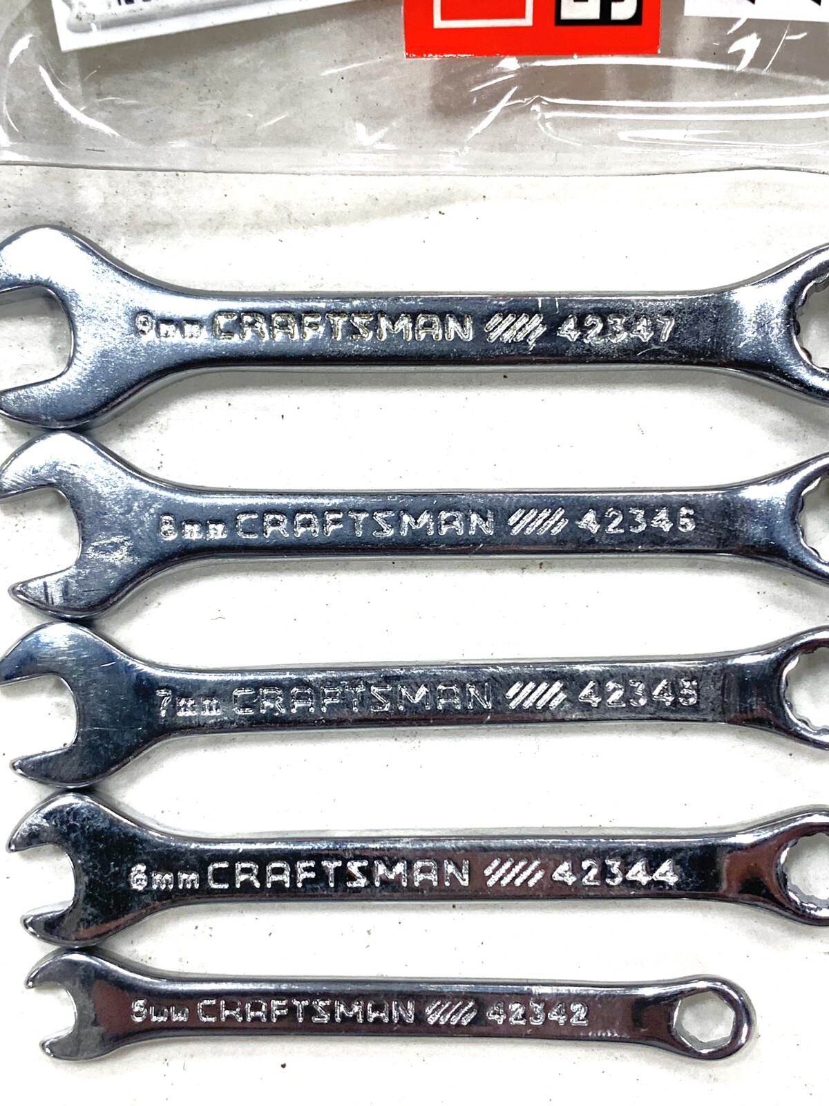 NEW Craftsman Miniature METRIC COMBINATION WRENCHES, 5 PACK