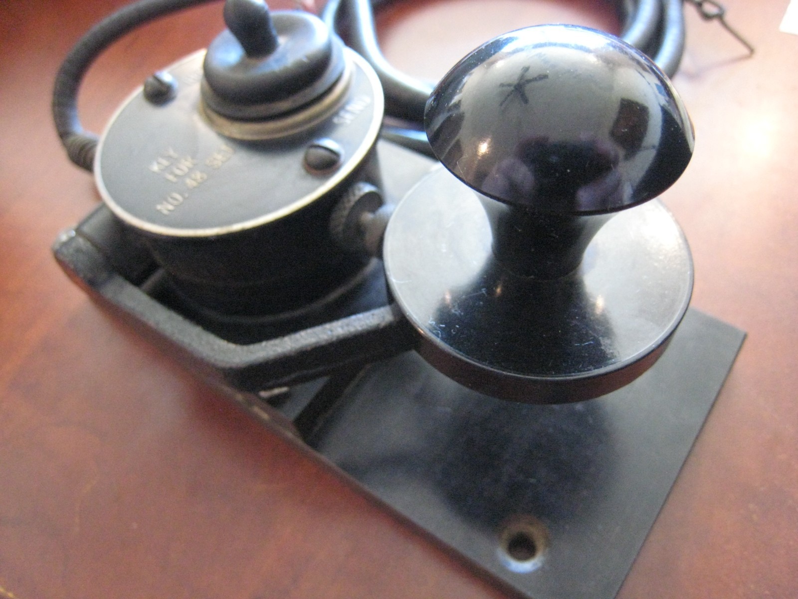 WW2 British No 48 Manpack Radio Transceiver Morse Code Telegraph Key, Flameproof