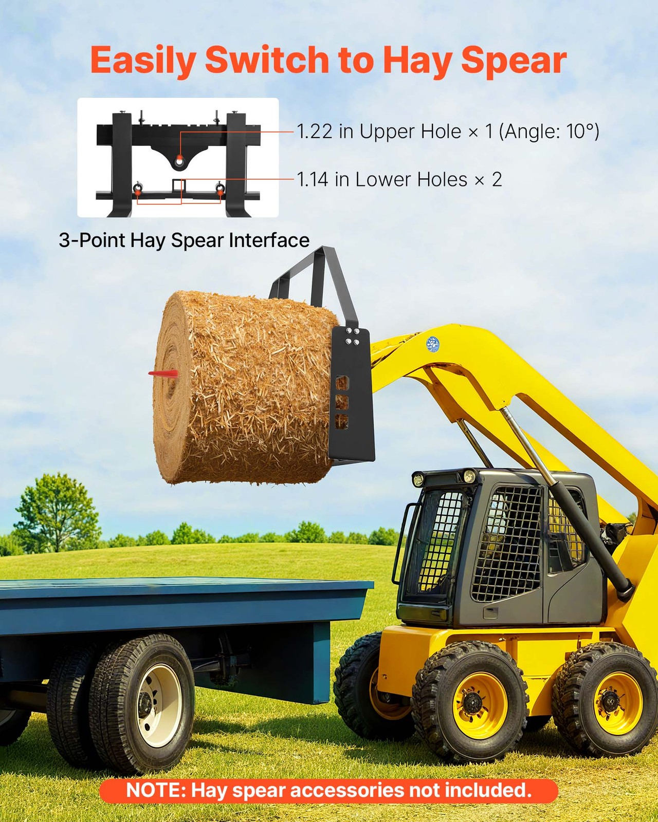 Uimoso Pallet Fork Frame Attachment with 42-Inch Forks, 4000 lbs Capacity