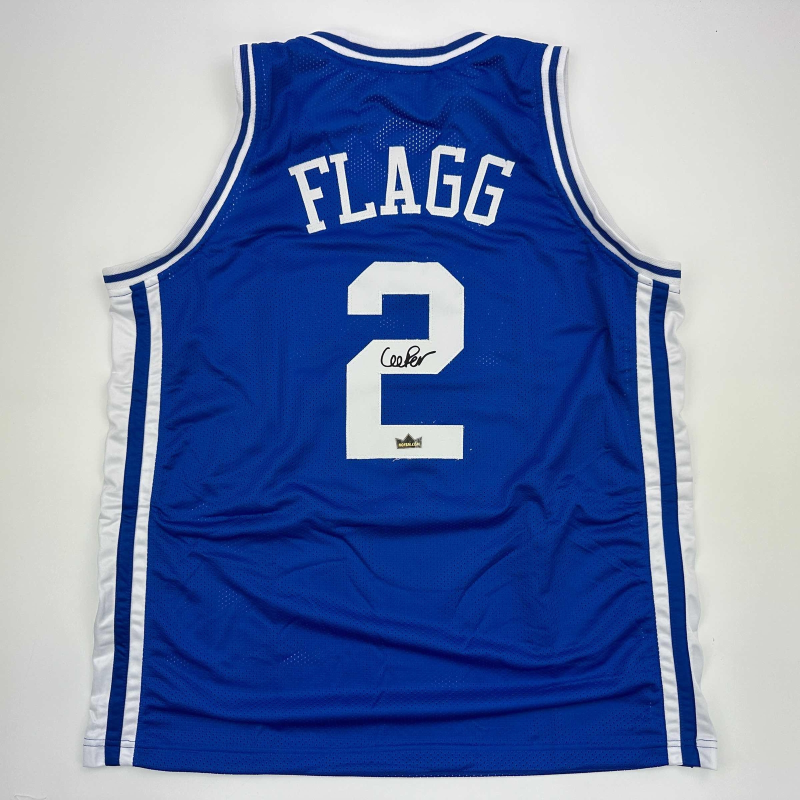 Facsimile Autographed Cooper Flagg Duke Blue College Basketball Jersey Men's XL