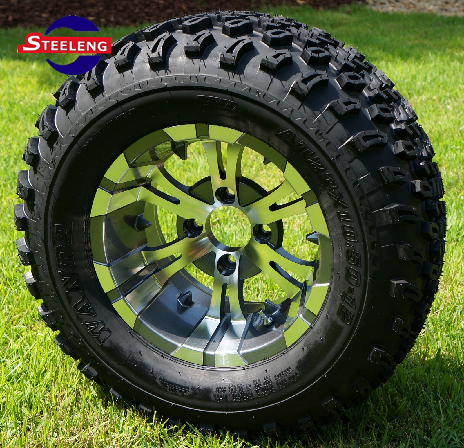 EZGO TXT ELECTRIC GOLF CART 6" LIFT KIT + 12" WHEELS and 23" ALL TERRAIN TIRES