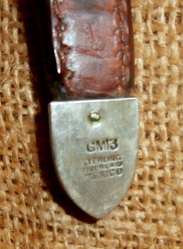 Vintage Basket Stamp Brow Knot Headstall Sterling Silver Overlay Fleming Buckles