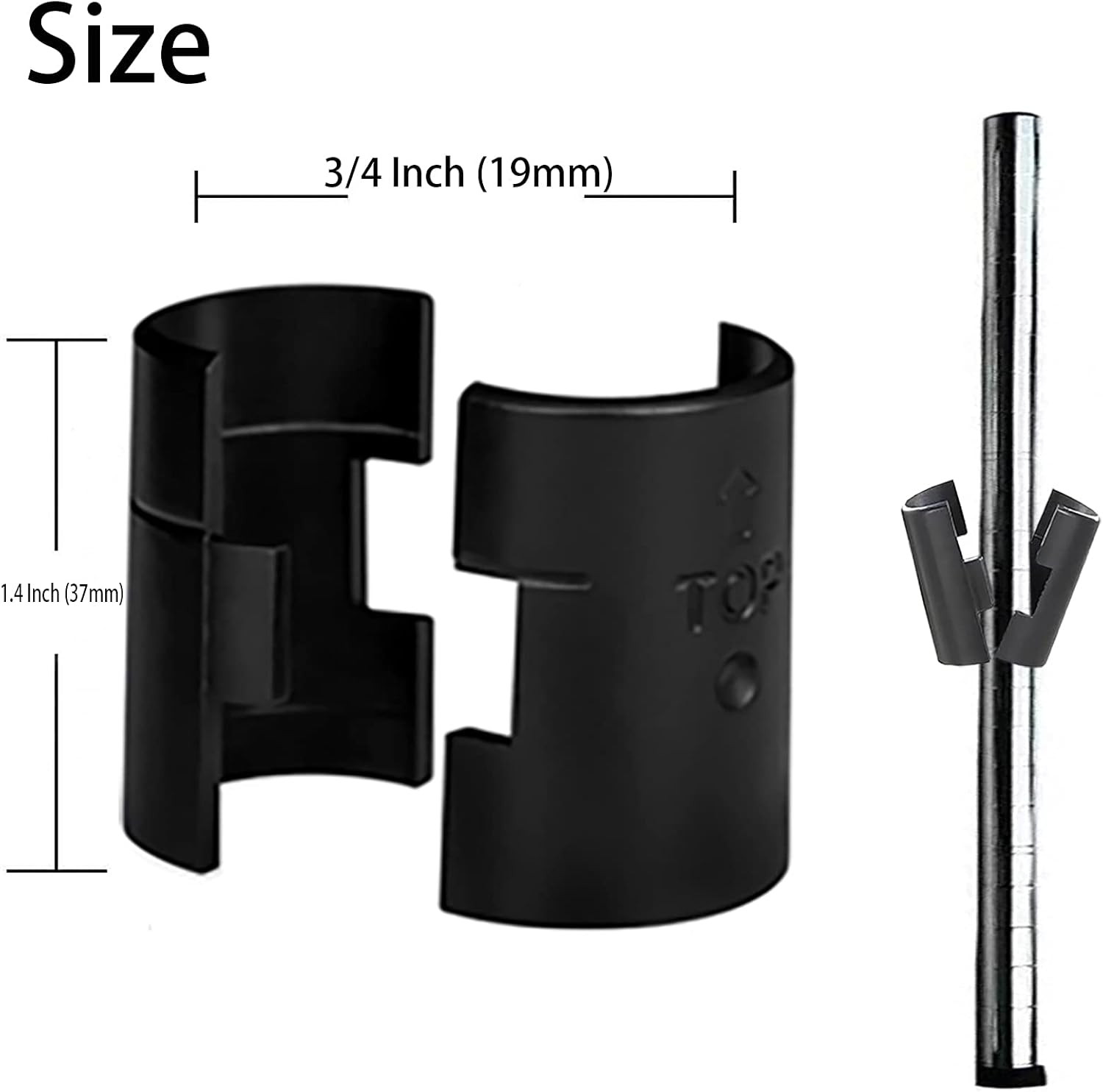 Wire Shelf Clips for 3/4" Post, Wire Shelving Shelf Lock Clips 25 Pairs 50 P...