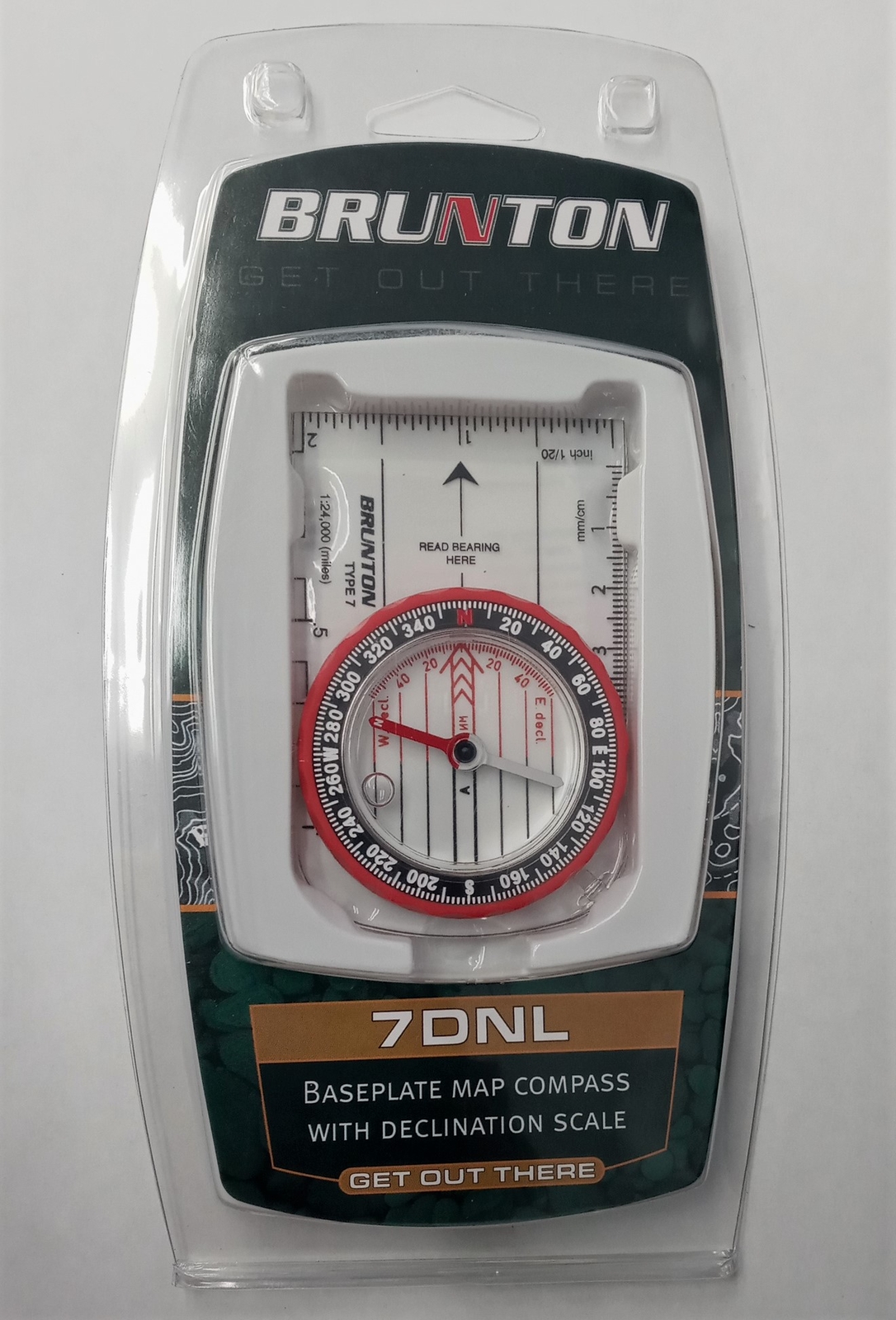 Brunton 7DNL Baseplate Map Compass With Declination Scale
