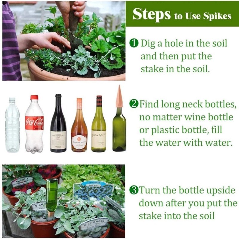Plant Watering Spikes 12 Pack Terracotta Plant Watering Spikes Wine Bottle Autom