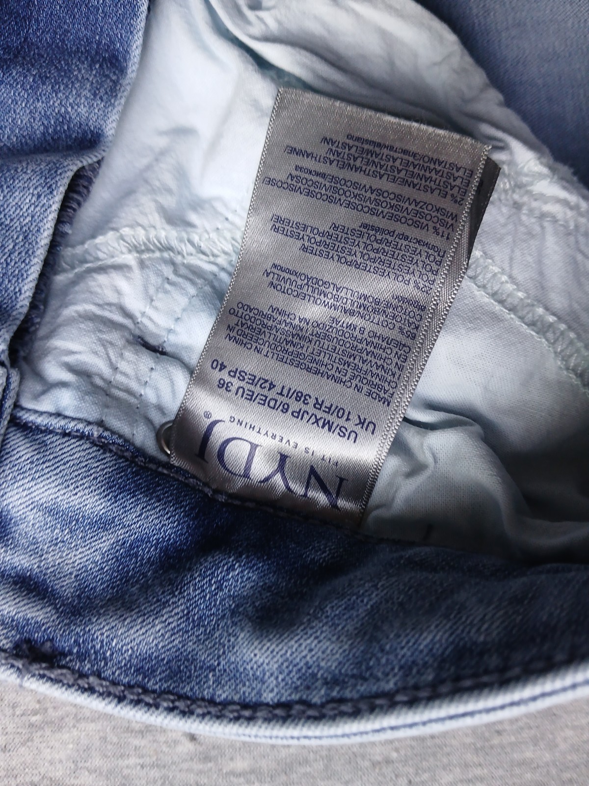 NYDJ Jeans 6 Marilyn Straight Lift Tuck High Rise Straight Stretch Slit Boho