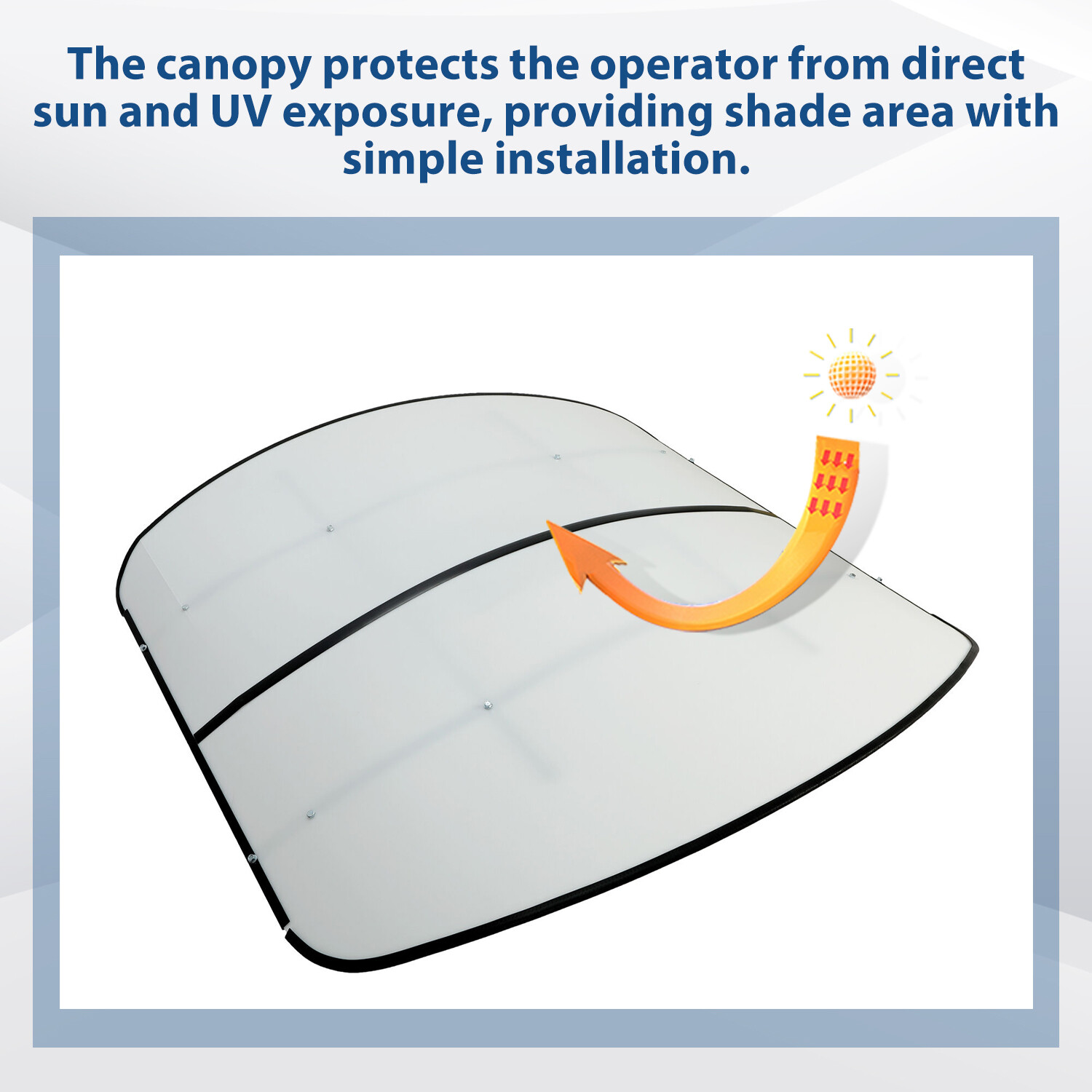 White Tuff Top Tractor Canopy 48" X 52" For 2" x 2" or 2" x 3" ROPS