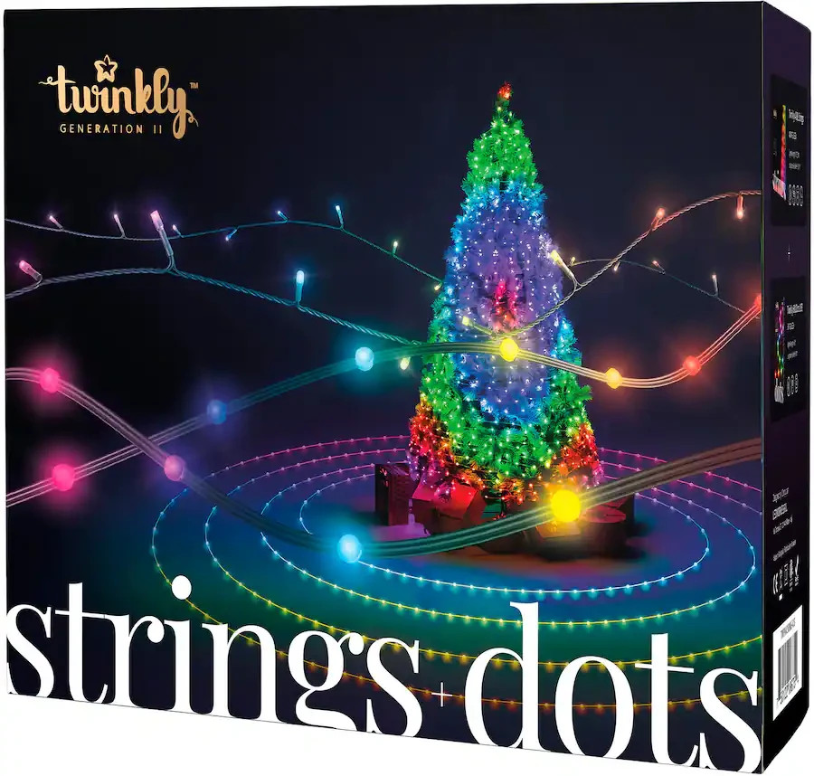 Twinkly - Smart Light 400 RGB LED Light String and 60 Dots (Gen 2) - Ecomm