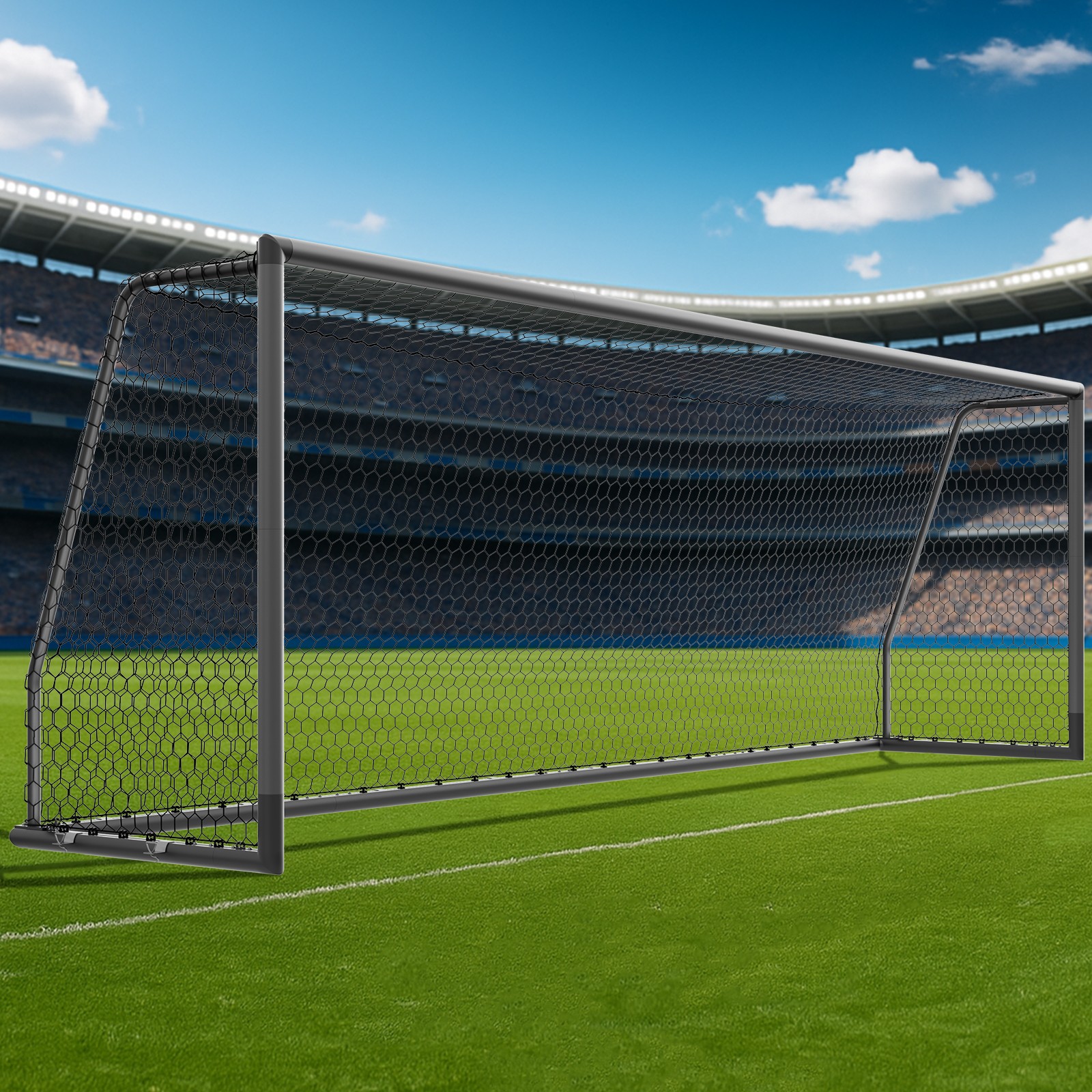 NAIZEA 24x8ft Soccer Goals 2.6" Aluminum Heavy-Duty Soccer Goal For Soccer Clubs