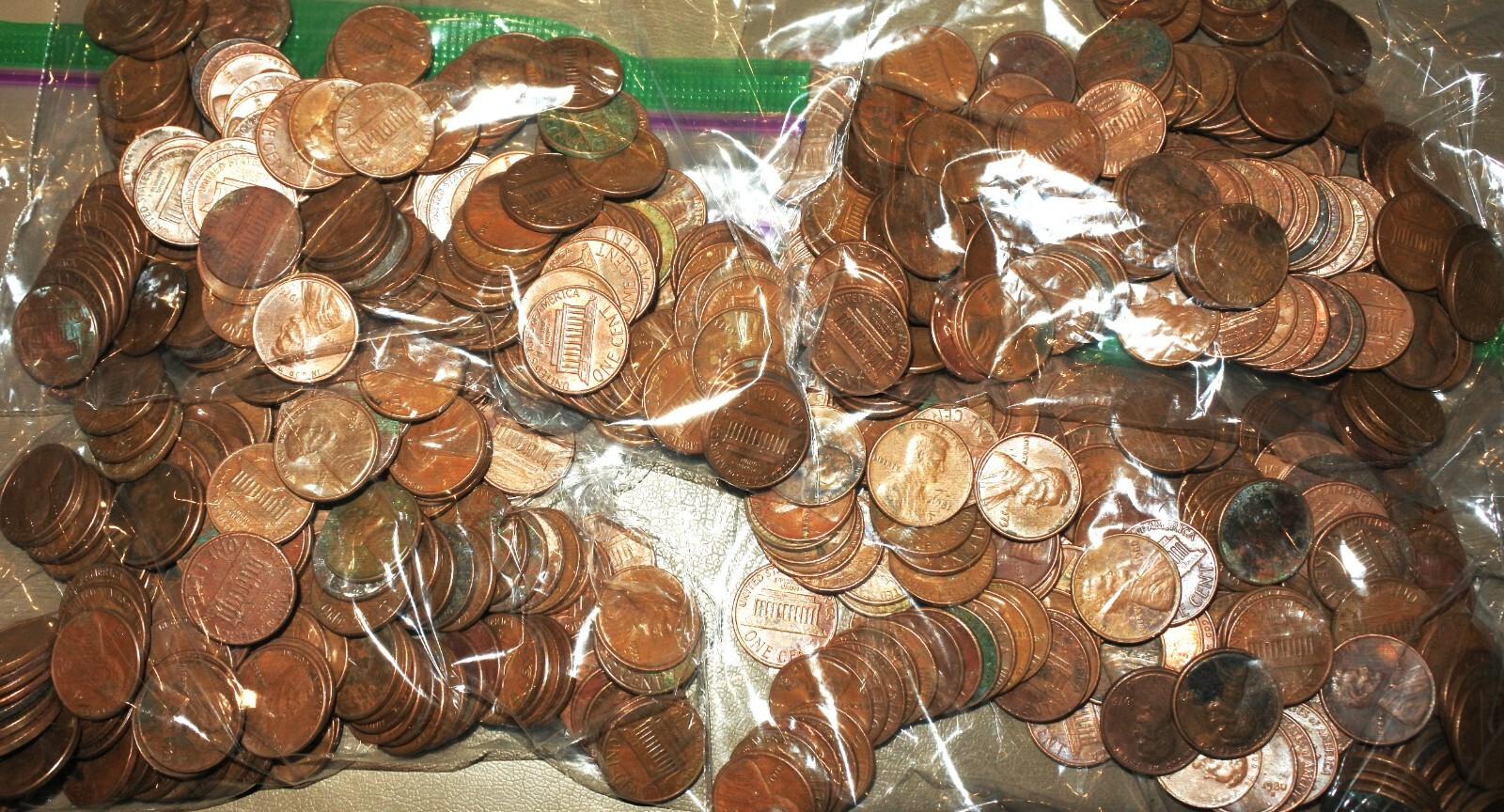 Bulk 1 LB Pound 95% COPPER Lincoln Memorial Pennies Between 1959 - 1982